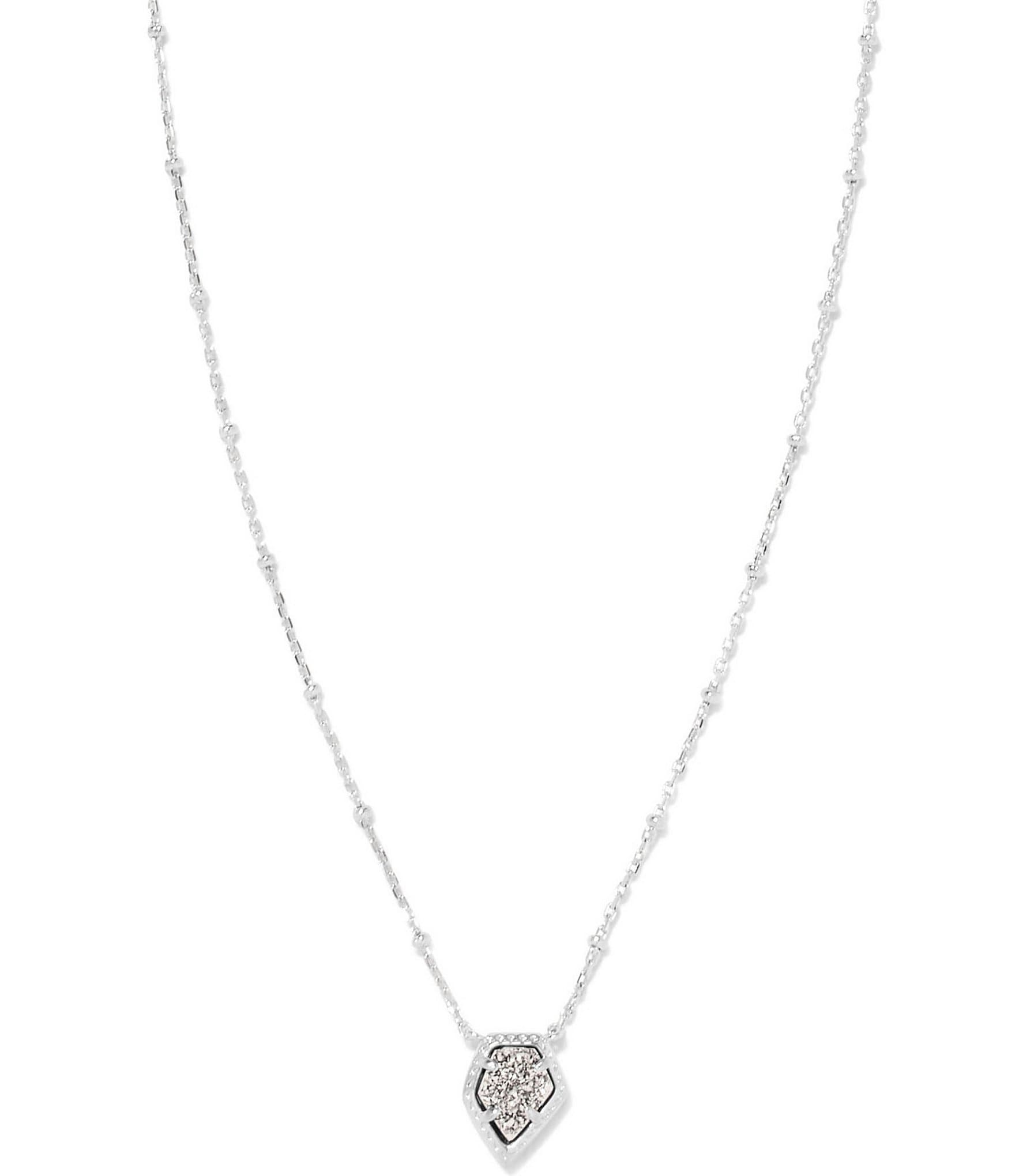 Kendra Scott Framed Silver Tess Satellite Short Pendant Necklace