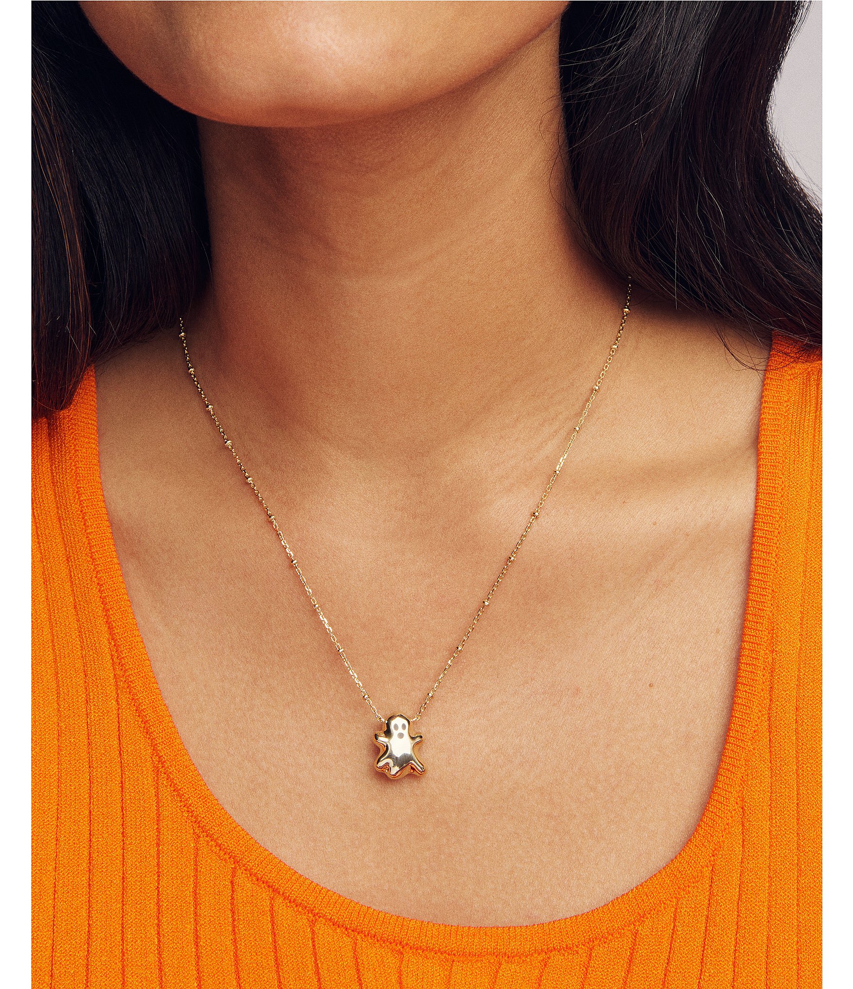 Kendra Scott Glow In The Dark Ghost Short Pendant Necklace