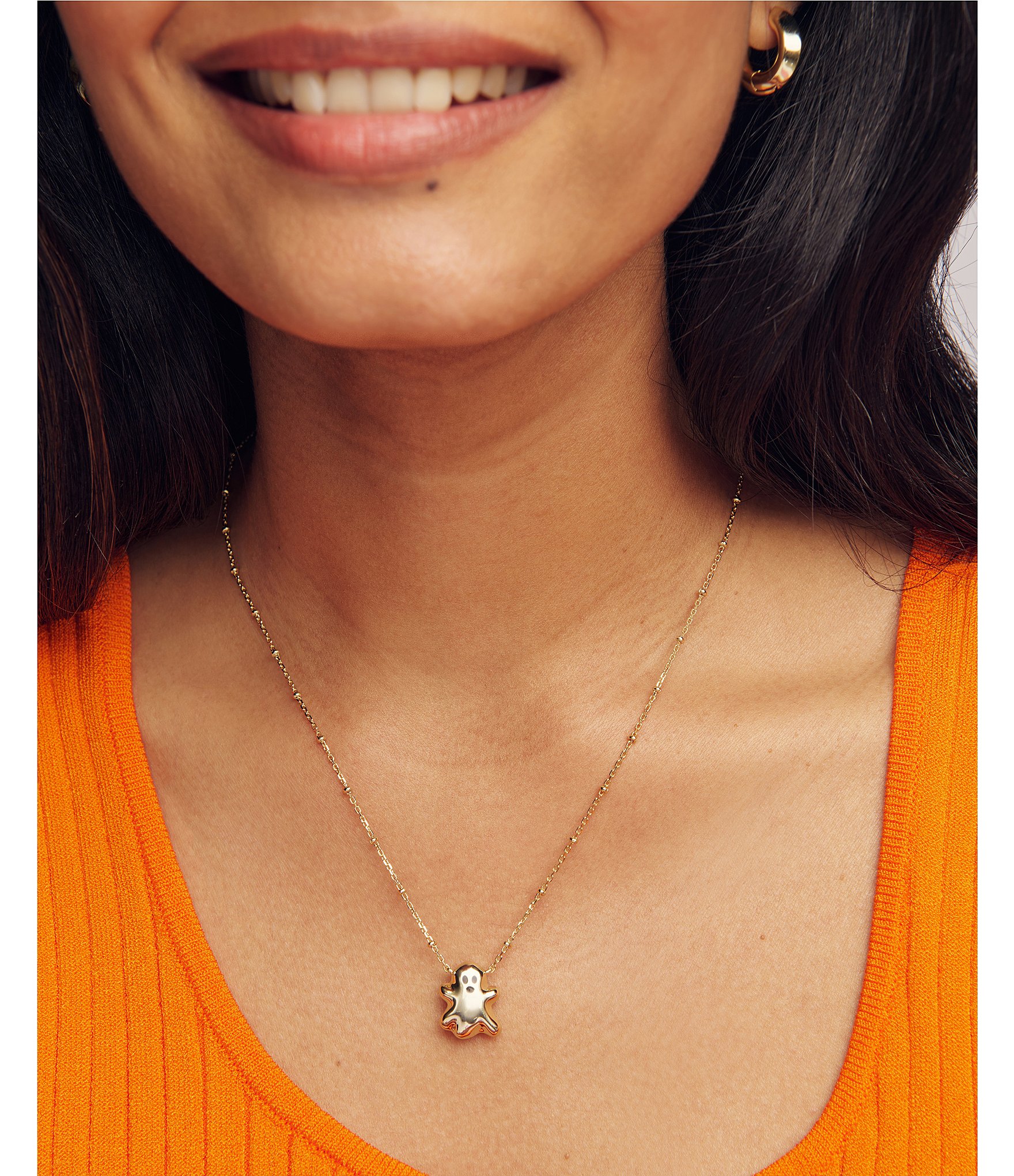 Kendra Scott Glow In The Dark Ghost Short Pendant Necklace