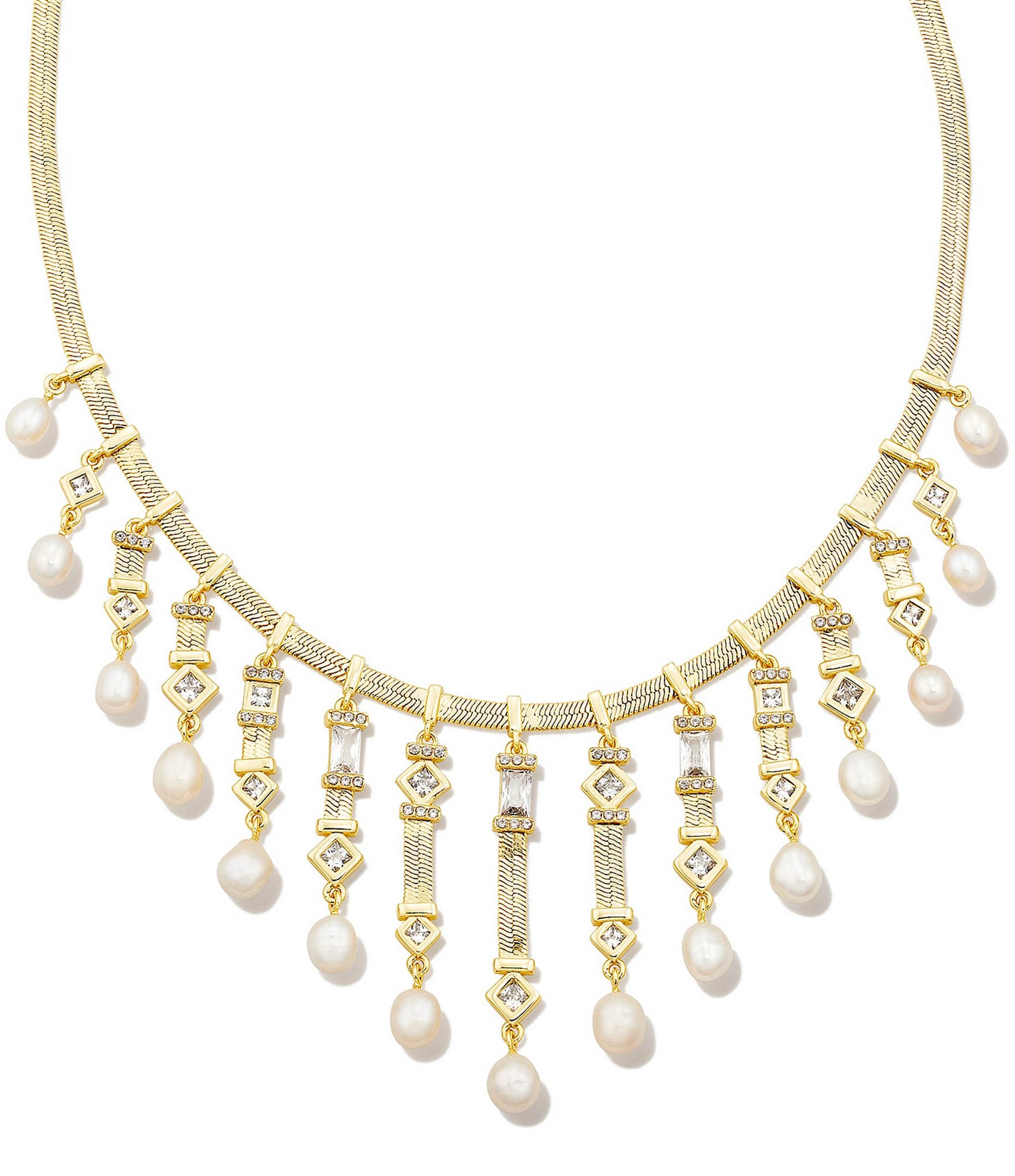 Kendra Scott Gracie Crystal Pearl Statement Necklace | Dillard's