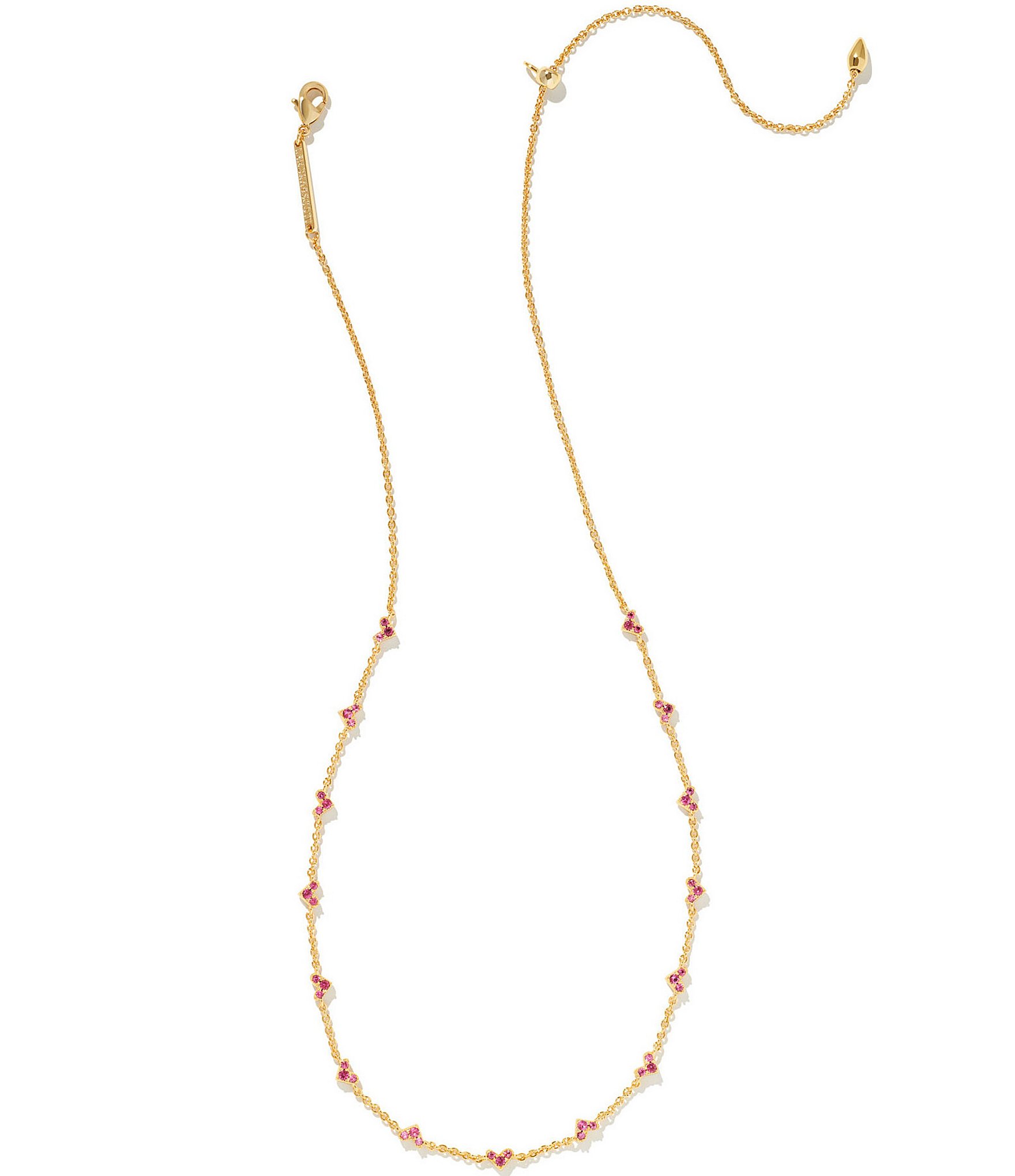 Kendra Scott Haven Crystal Heart Strand Gold Choker Necklace
