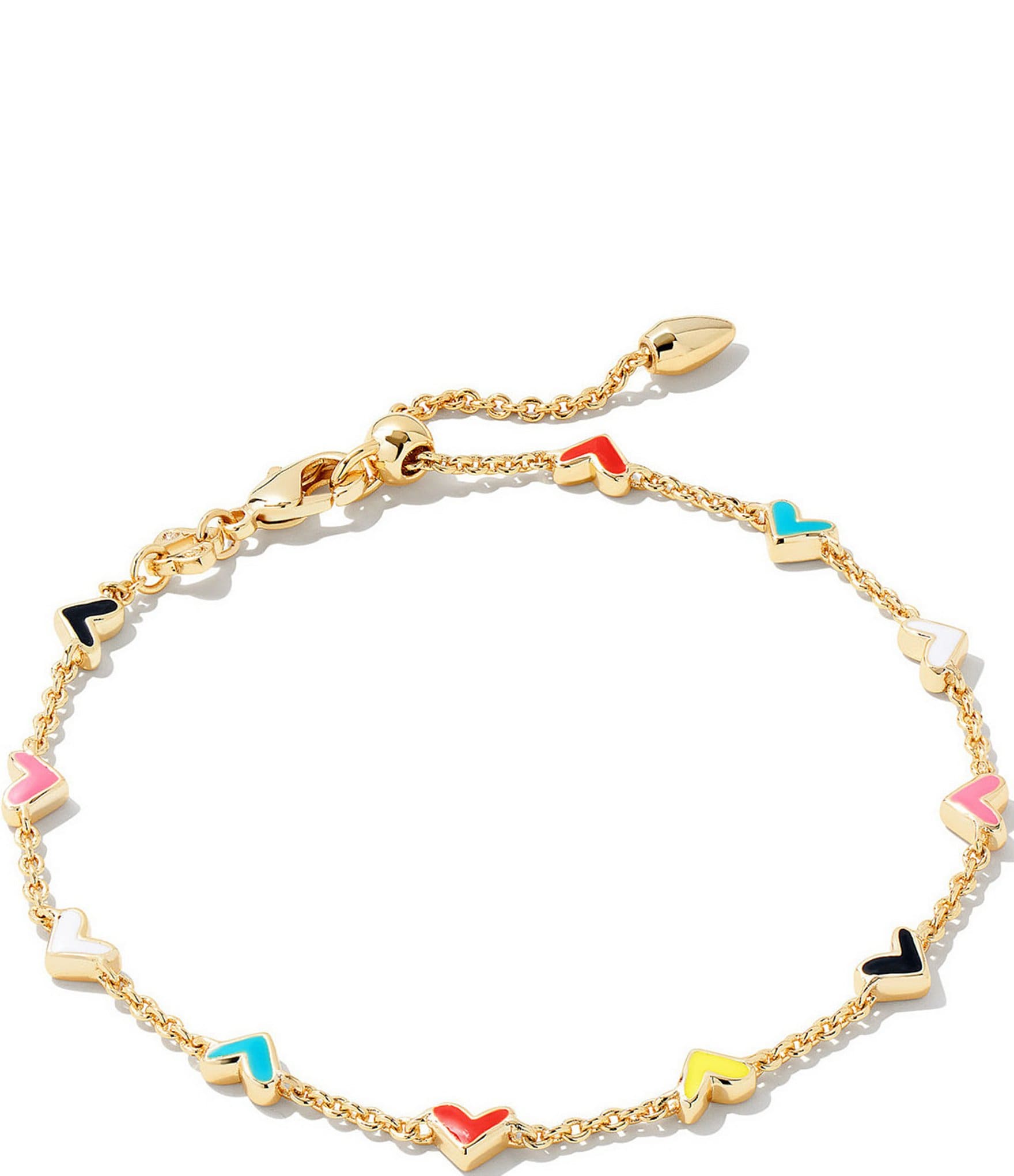 Ari Heart Gold Chain Bracelet in Rose Quartz | Kendra Scott-thunohoangphong.vn
