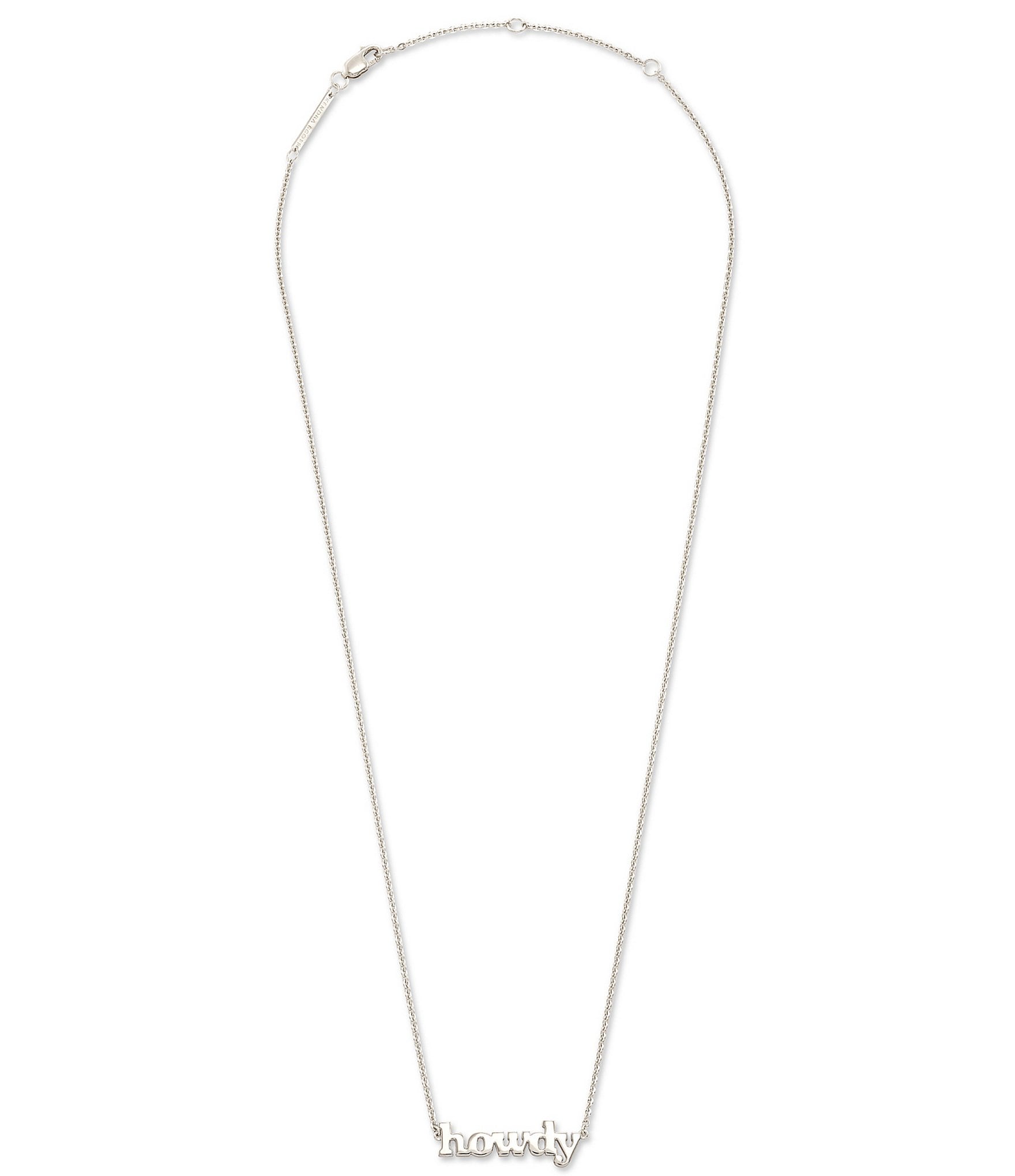 Kendra Scott Howdy Sterling Silver Short Pendant Necklace | Dillard's