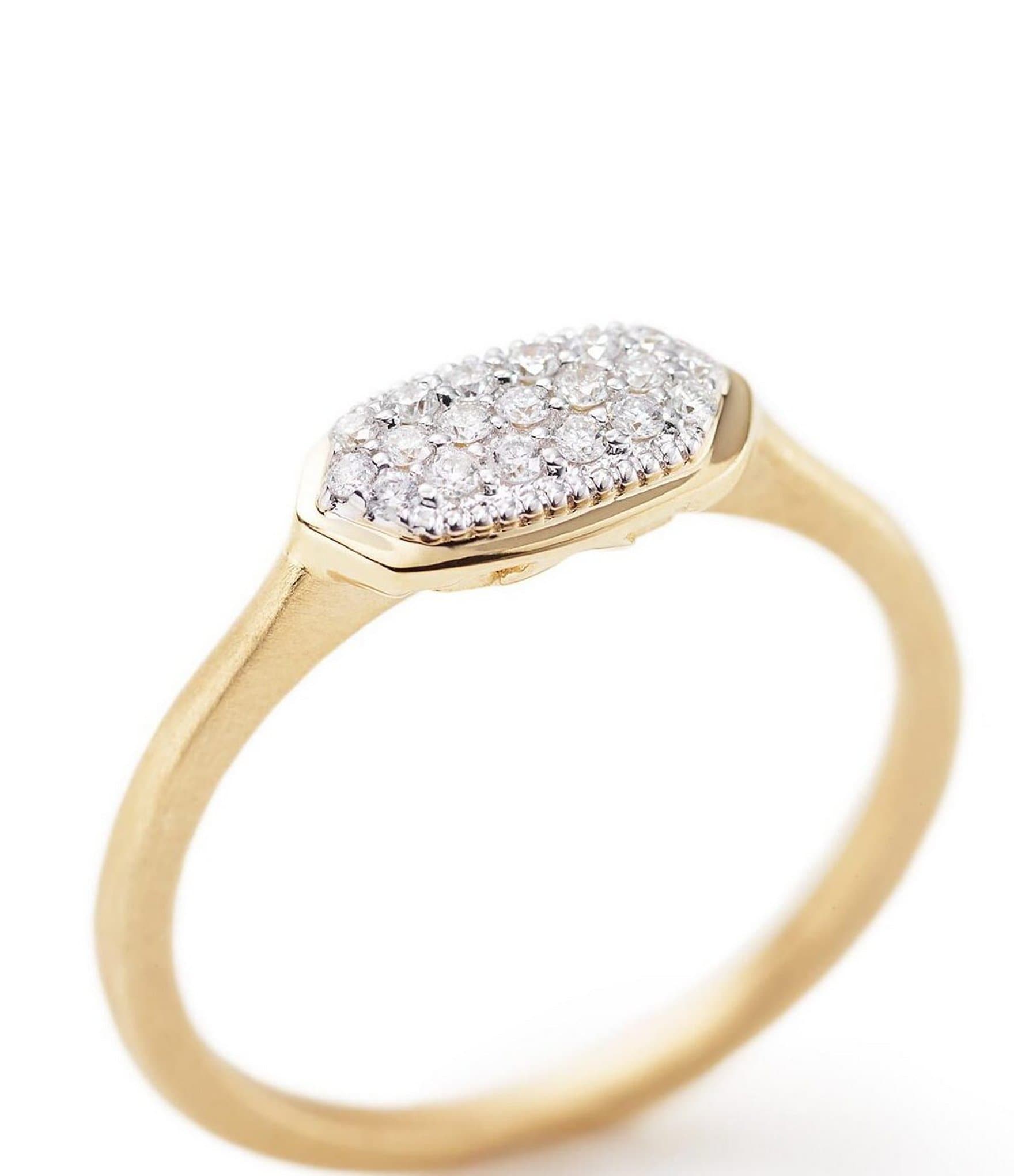 Kendra Scott Isa Pave 14K Gold Diamond Ring