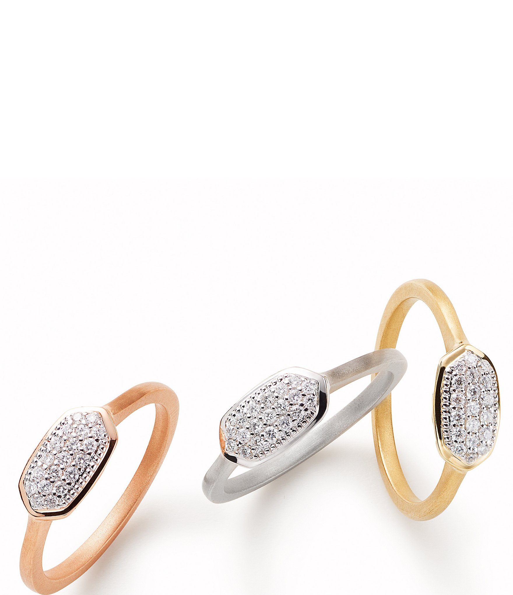 Kendra Scott Isa Pave 14K Gold Diamond Ring