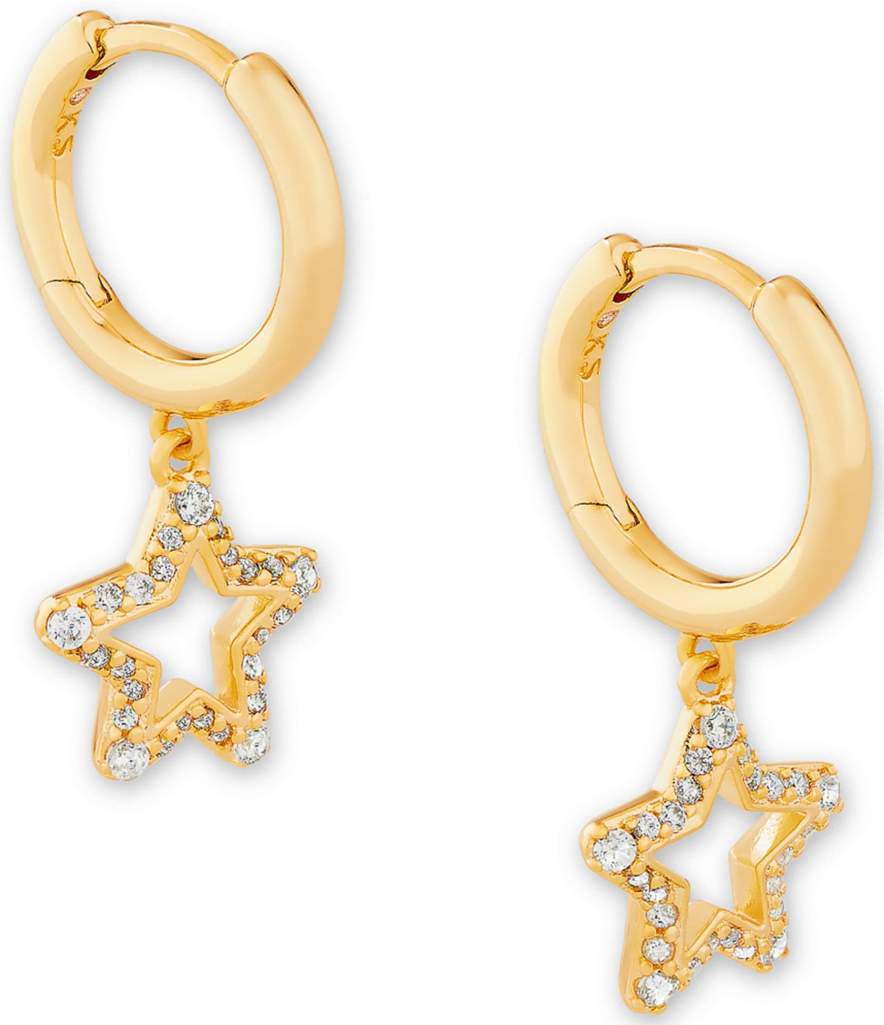 Kendra Scott Jae Star Crystal Huggie Hoop Earrings | Dillard's