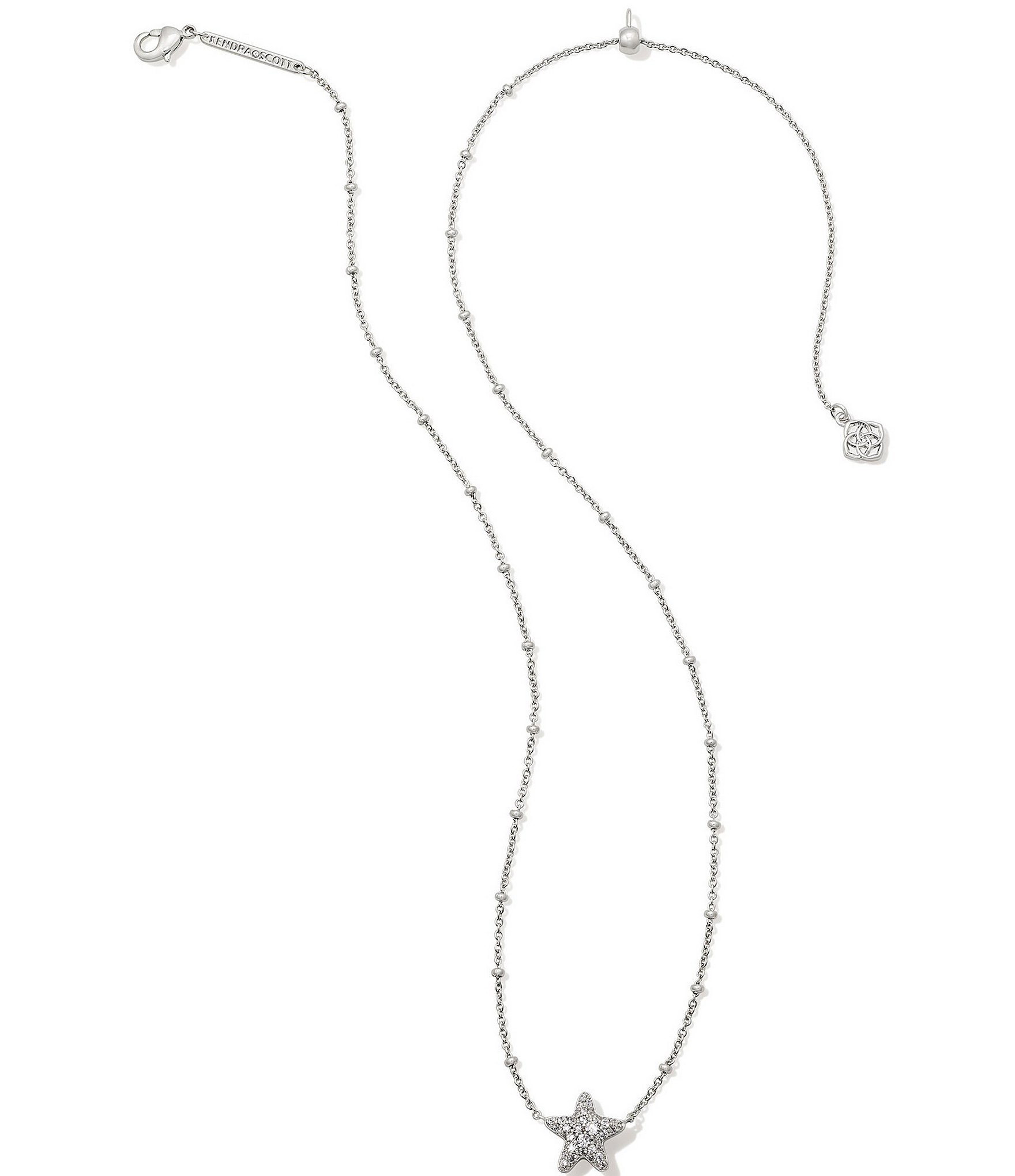 Kendra Scott Jae Star Crystal Pave Short Pendant Necklace