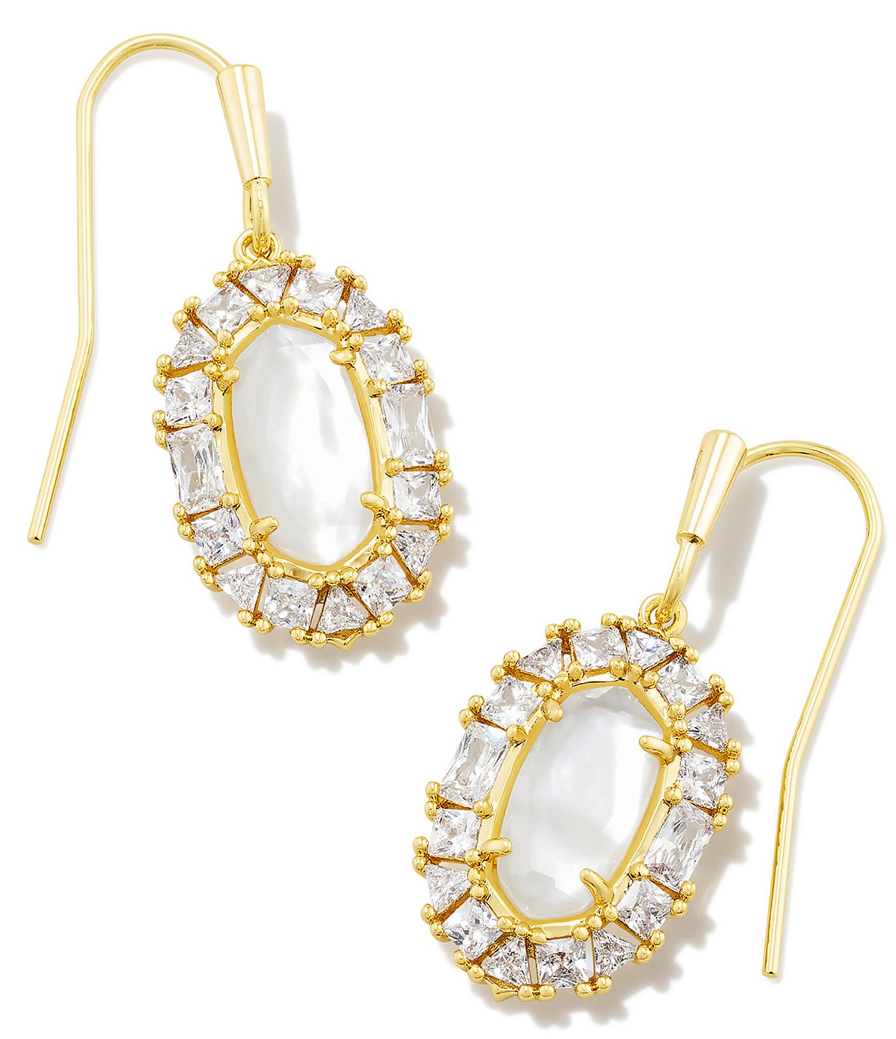 Kendra Scott Lee Crystal Frame Drop Earrings