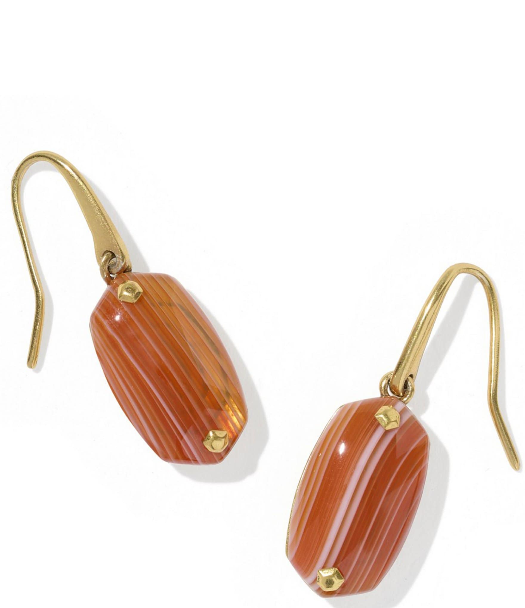 Kendra Scott Lee Riveted Vintage Gold Drop Earrings
