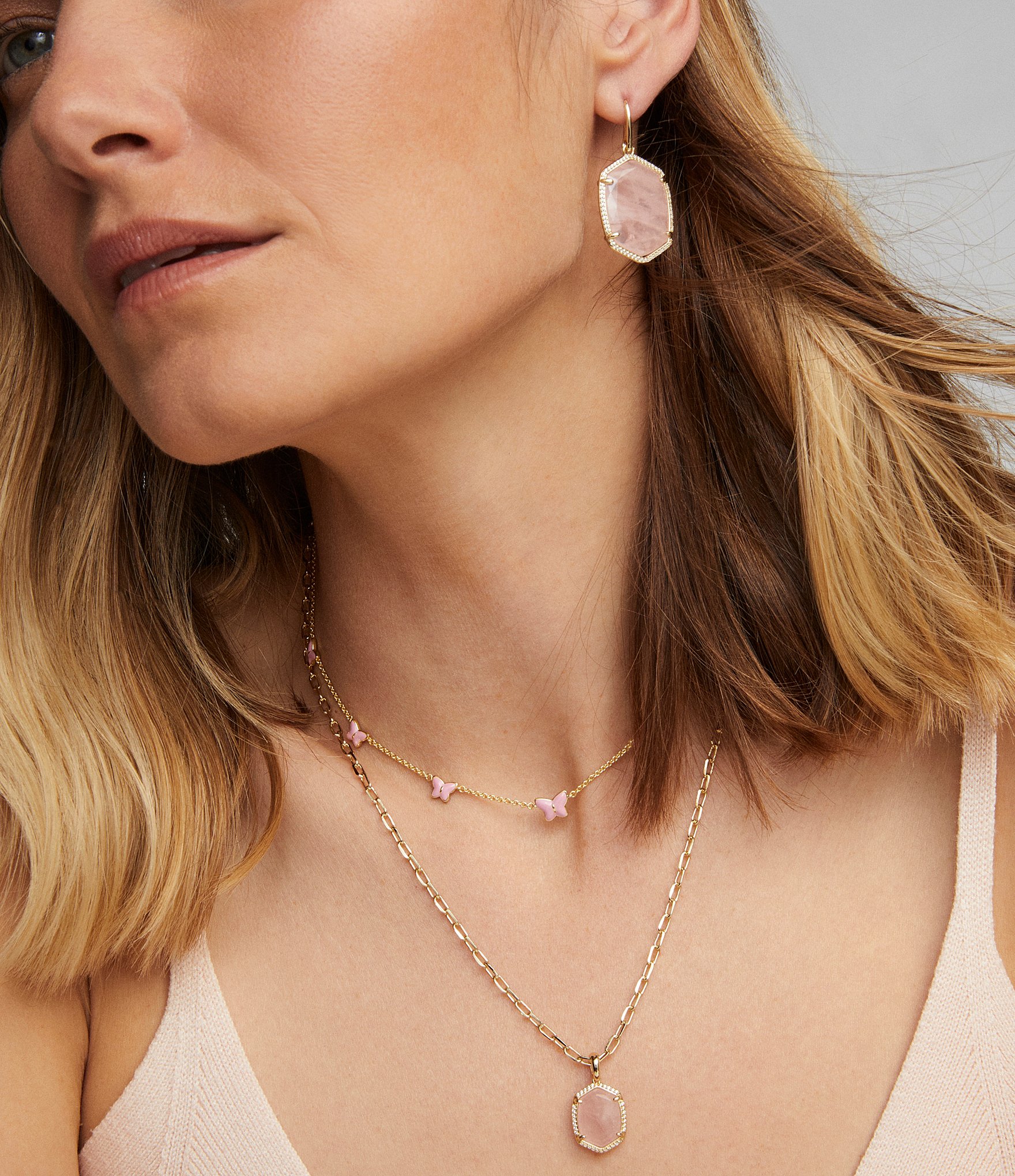 Kendra Scott Lillia Butterfly Enamel Strand Collar Necklace