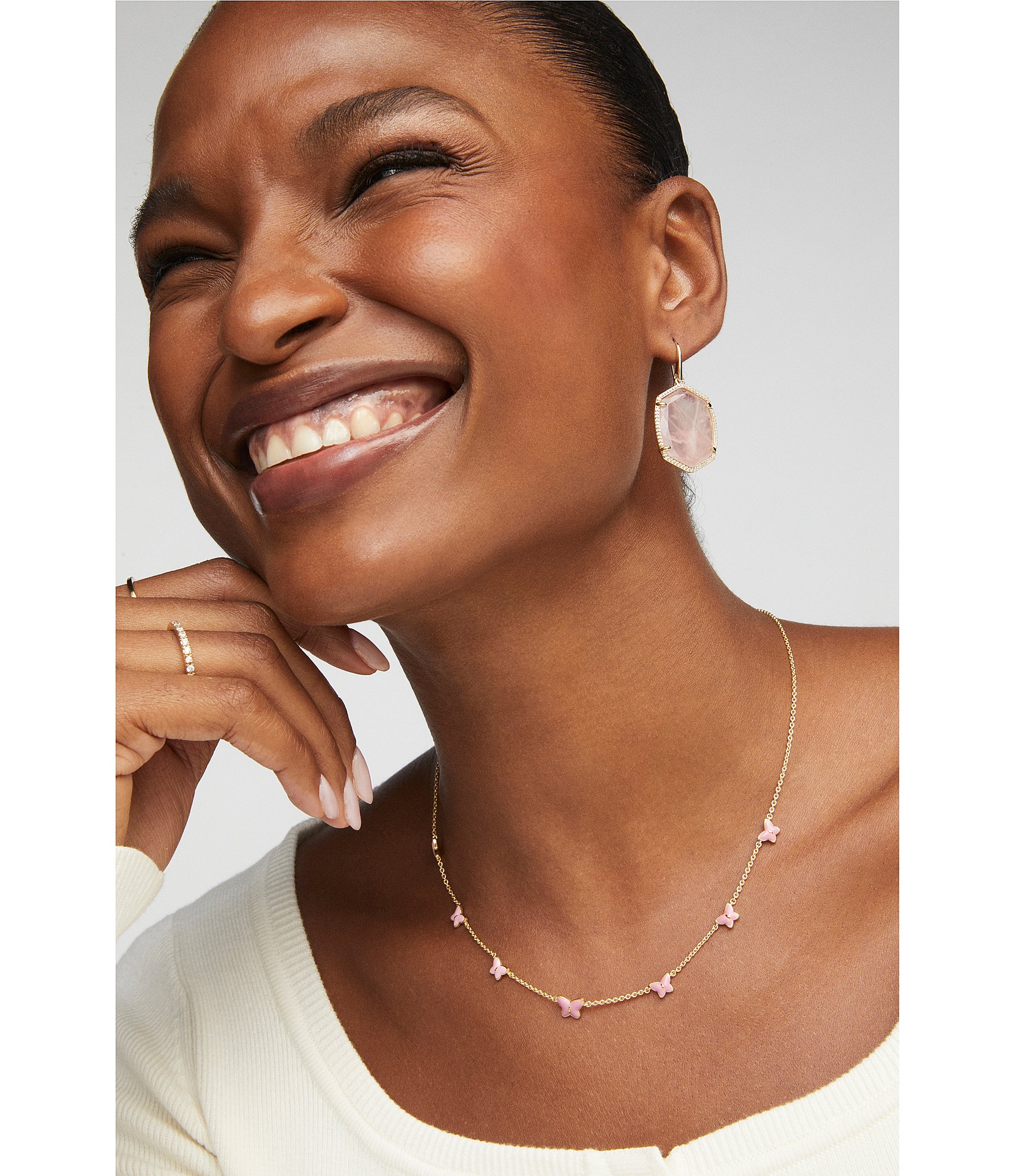 Kendra Scott Lillia Butterfly Enamel Strand Collar Necklace