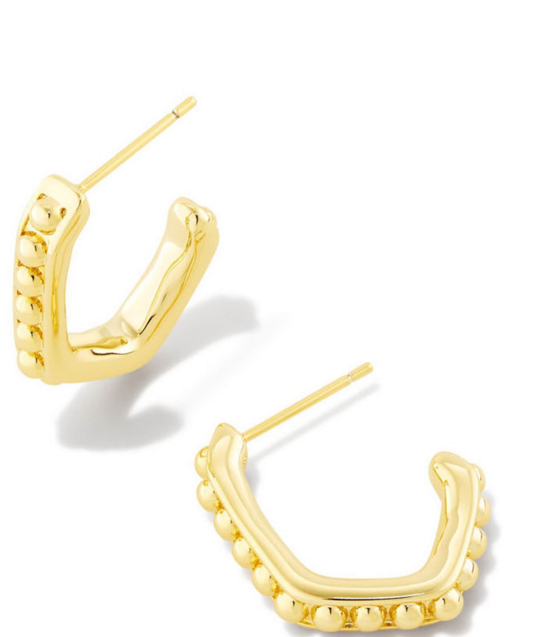 Kendra Scott Lonnie Gold Beaded Huggie Hoop Earrings | Dillard's