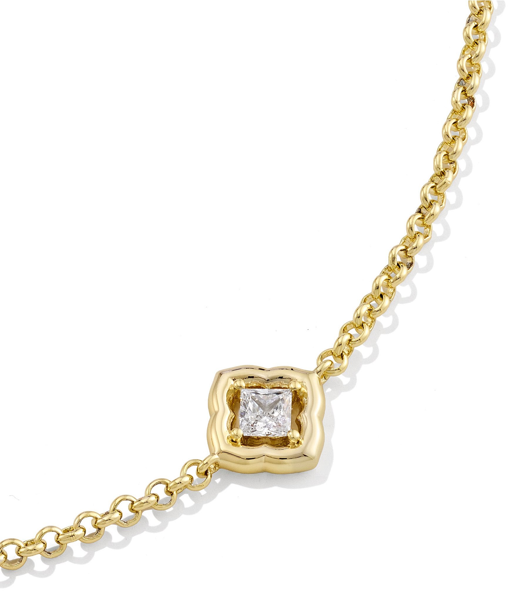 Kendra Scott Mallory Crystal Delicate Chain Line Bracelet
