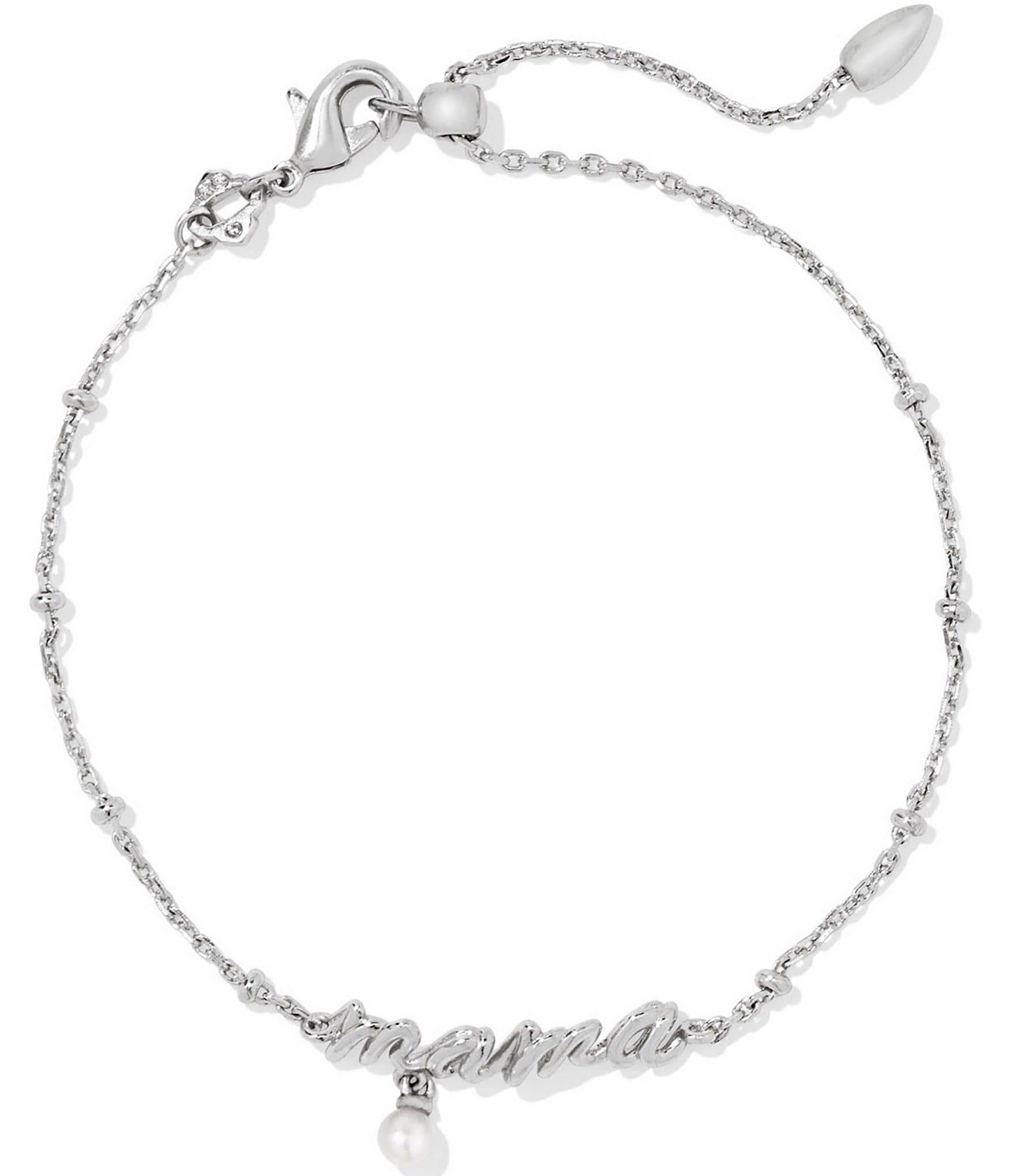 Kendra Scott Mama Script Delicate Chain Bracelet