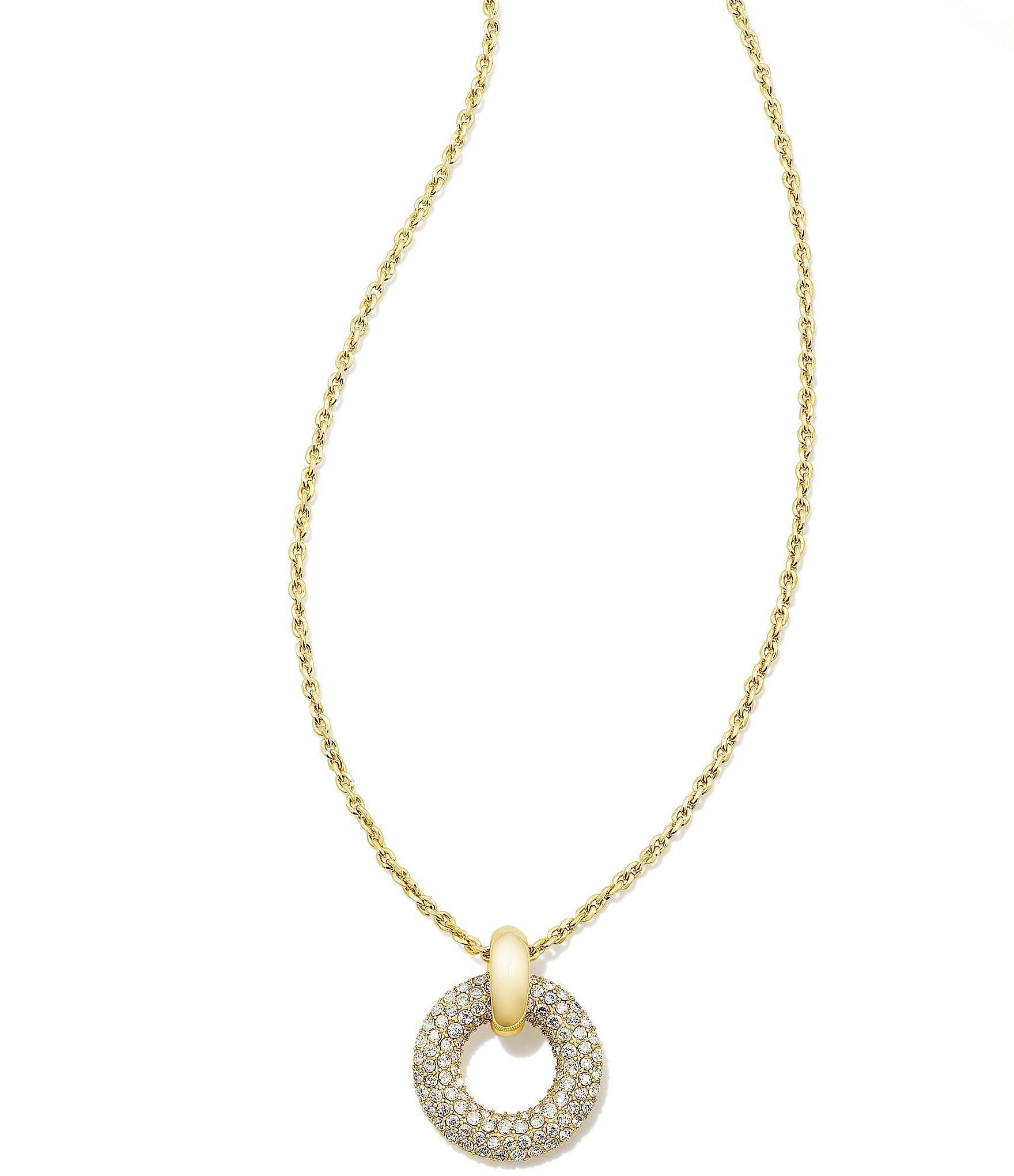 Kendra Scott Crystal Mikki Pave Short Pendant Necklace | Dillard's