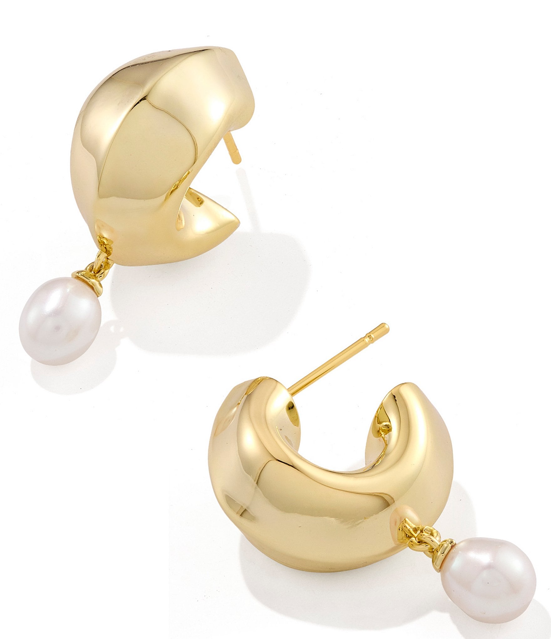 Kendra Scott Oakland Pearl Huggie Hoop Earrings