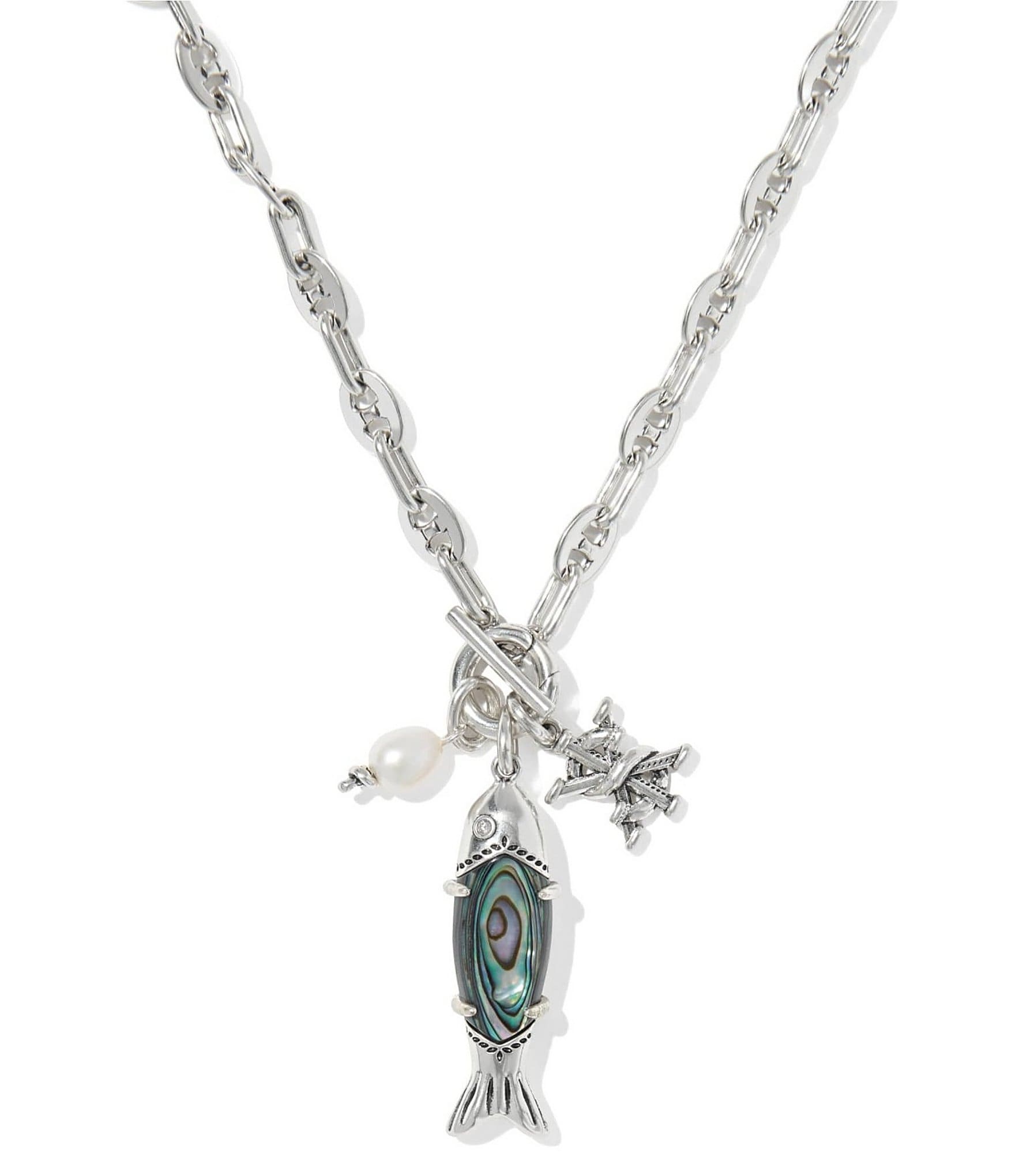 Kendra Scott Parker Fish Charm Long Strand Necklace