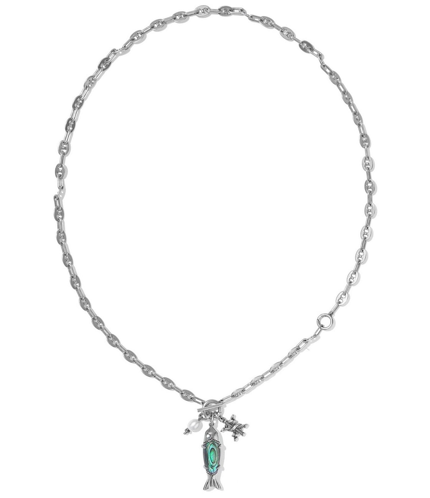 Kendra Scott Parker Fish Charm Long Strand Necklace