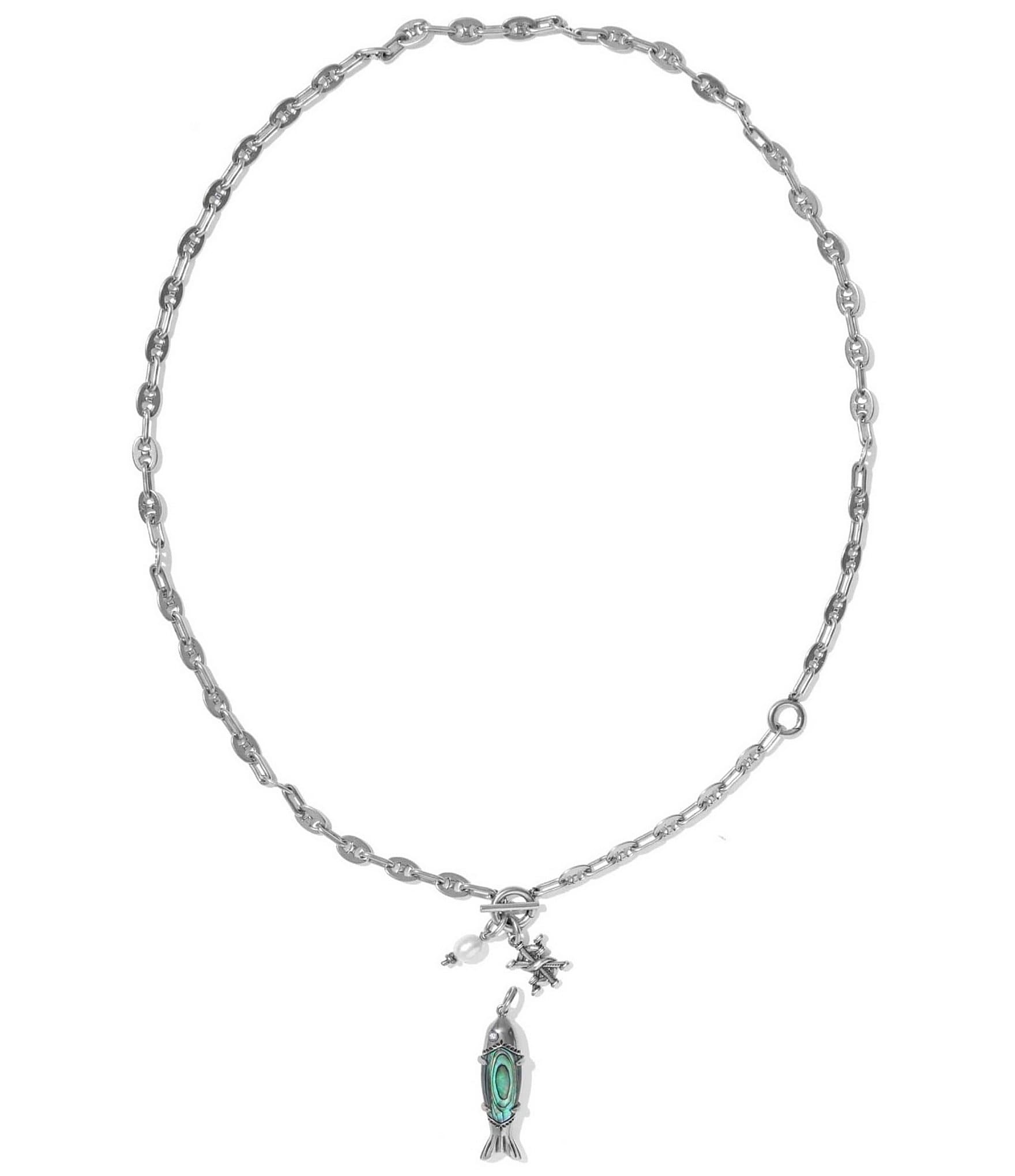 Kendra Scott Parker Fish Charm Long Strand Necklace