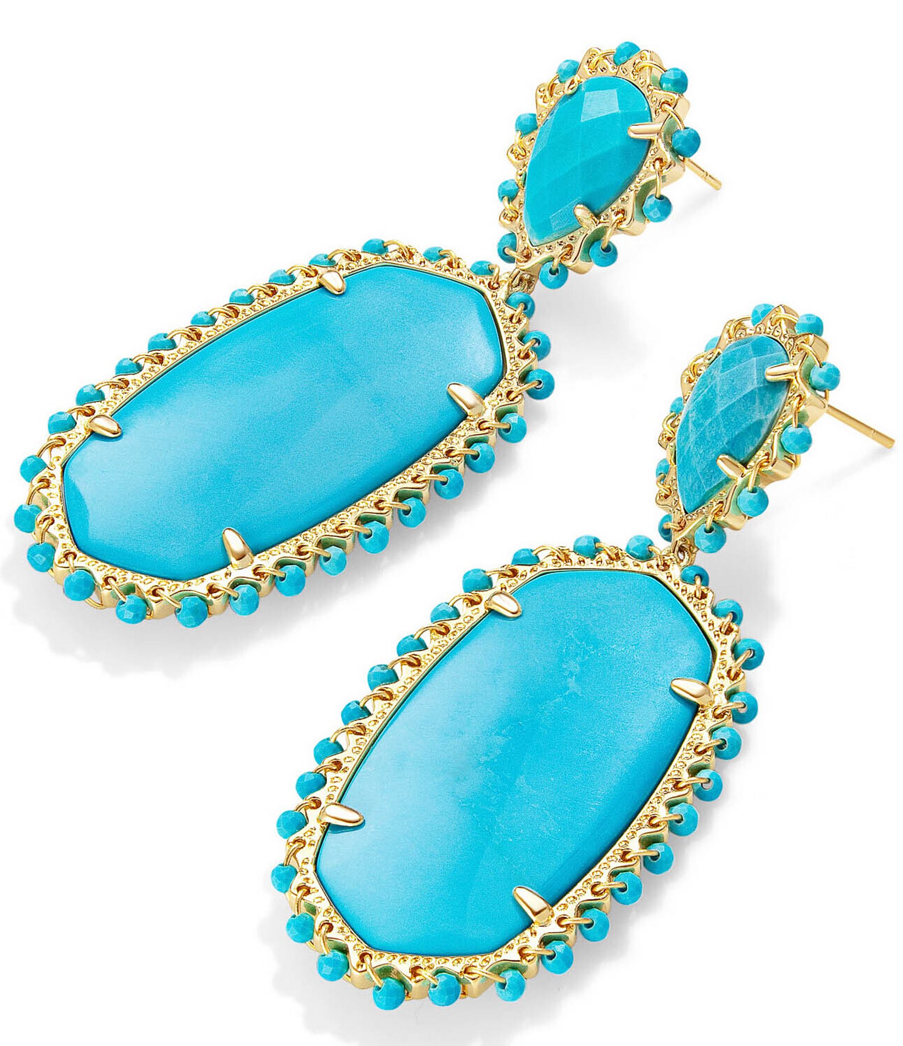 Kendra Scott Parsons Gold Statement Drop Earrings