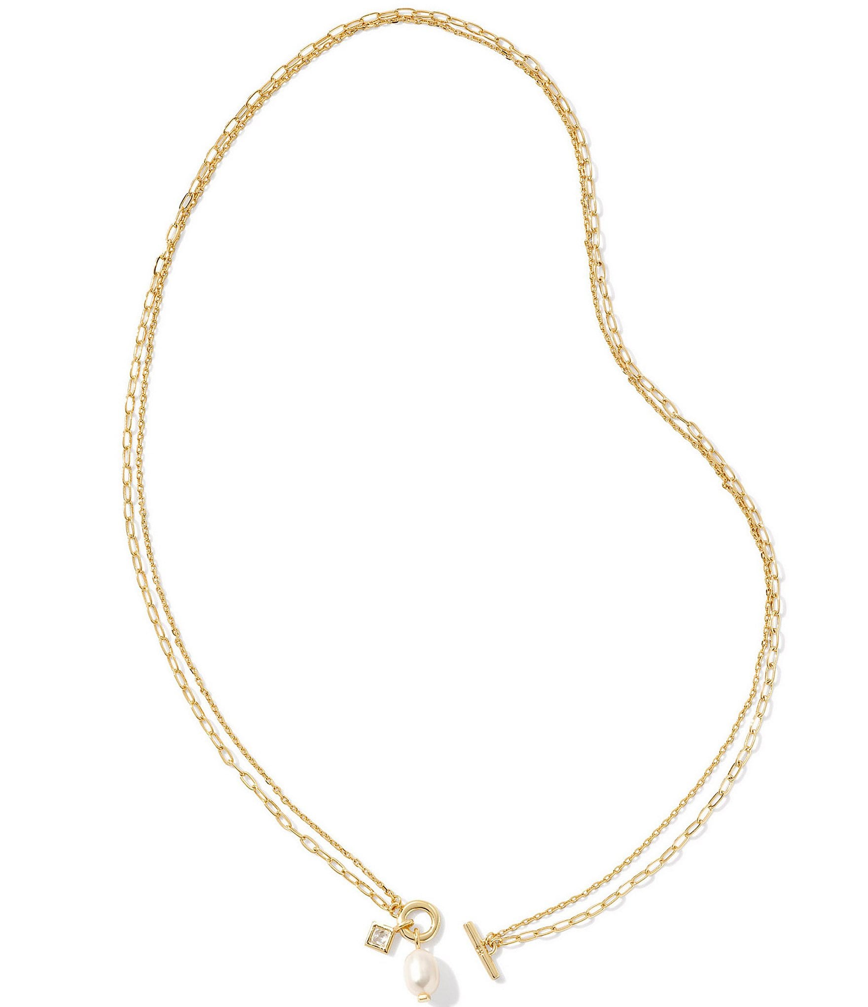 Kendra Scott Pearl Crystal Eve Short Multi Strand Necklace