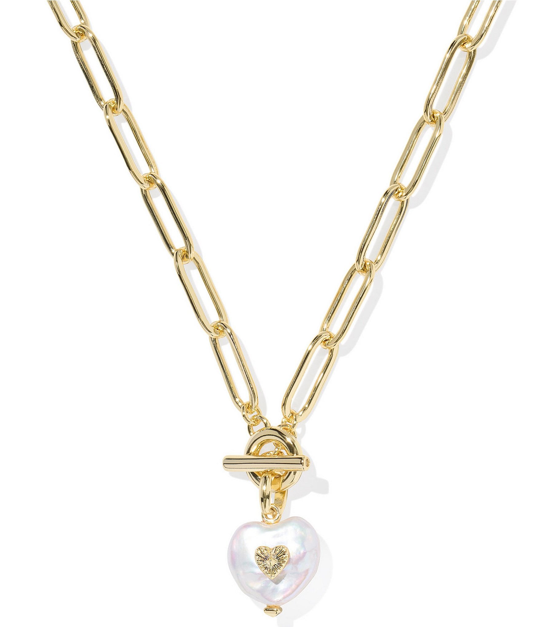 Kendra Scott Sasha Pearl Heart Short Pendant Necklace