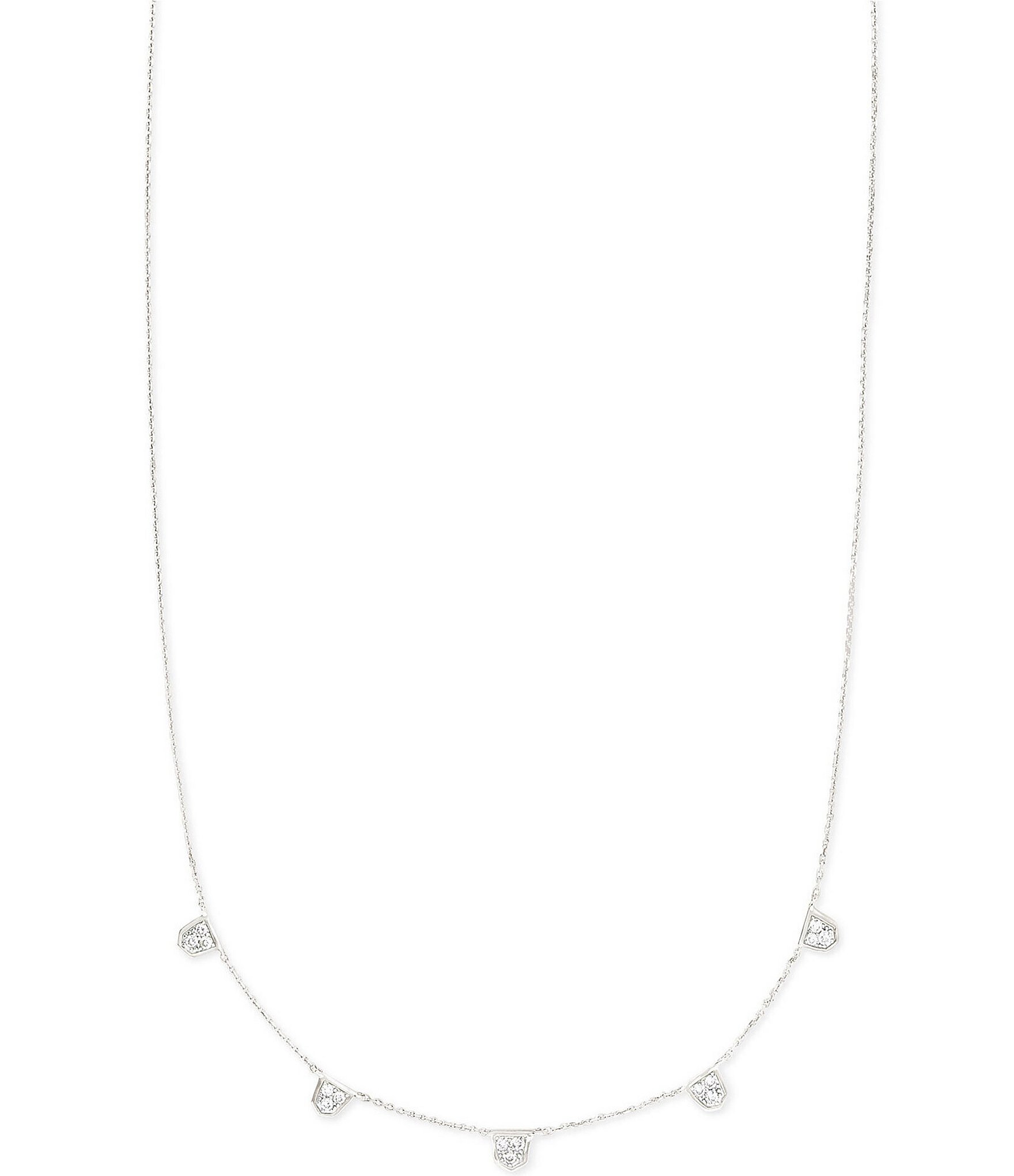 Kendra Scott Shannon 14k White Gold Collar Necklace | Dillard's