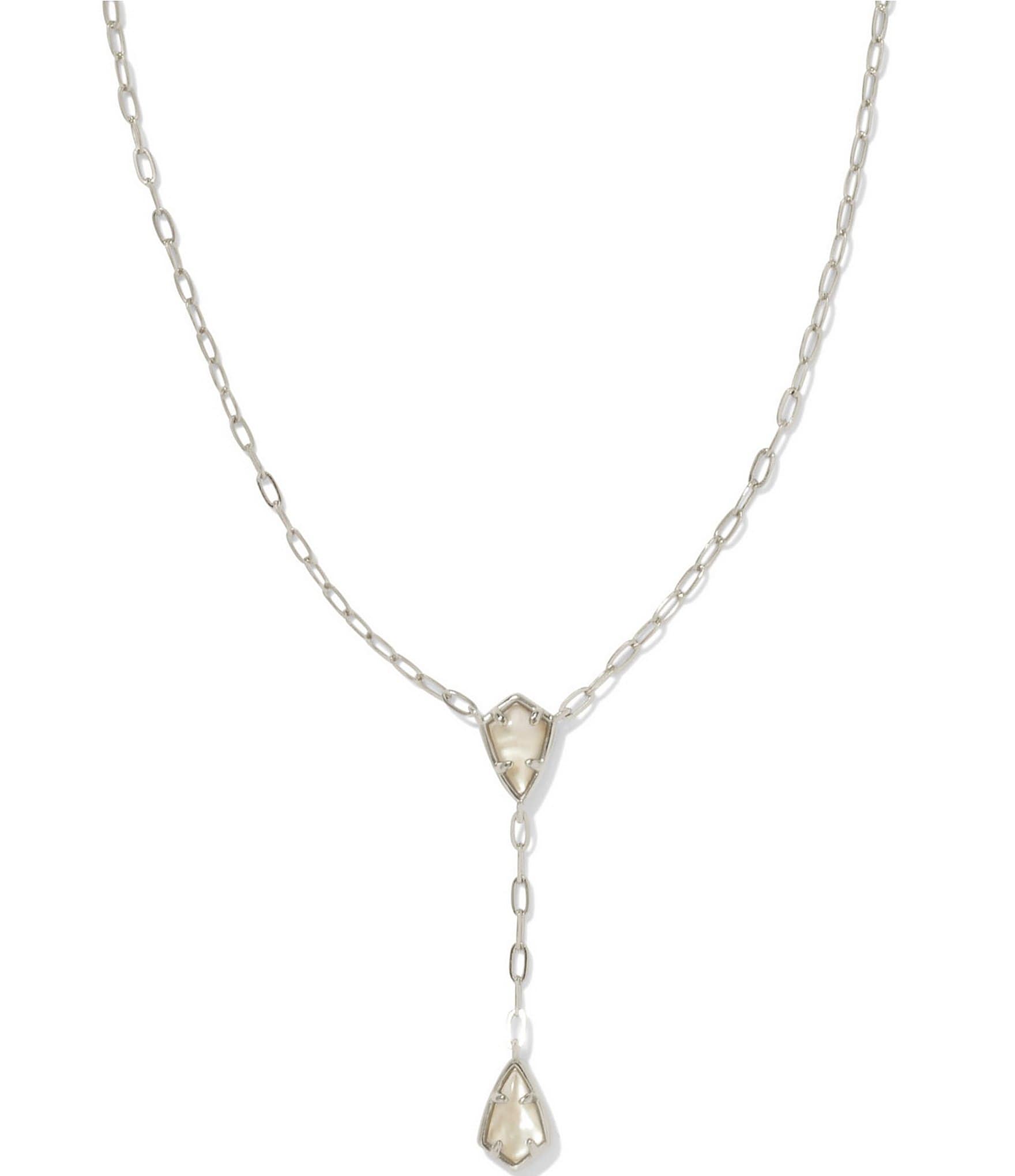 Kendra Scott Silver Camry Ivory Mother Of Pearl Y Necklace | Dillard's