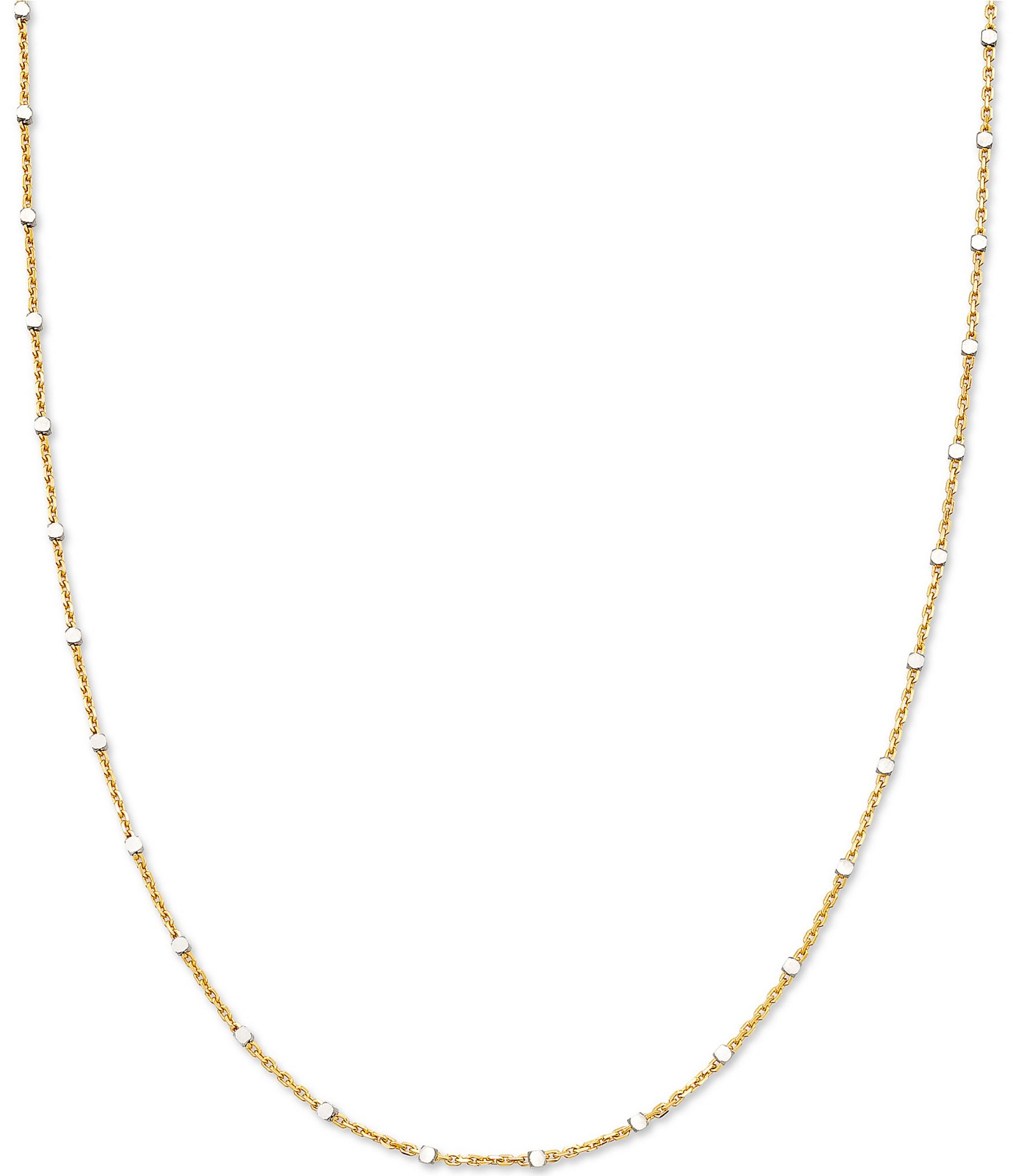 Kendra Scott Single Satellite Mixed Metal Chain Necklace