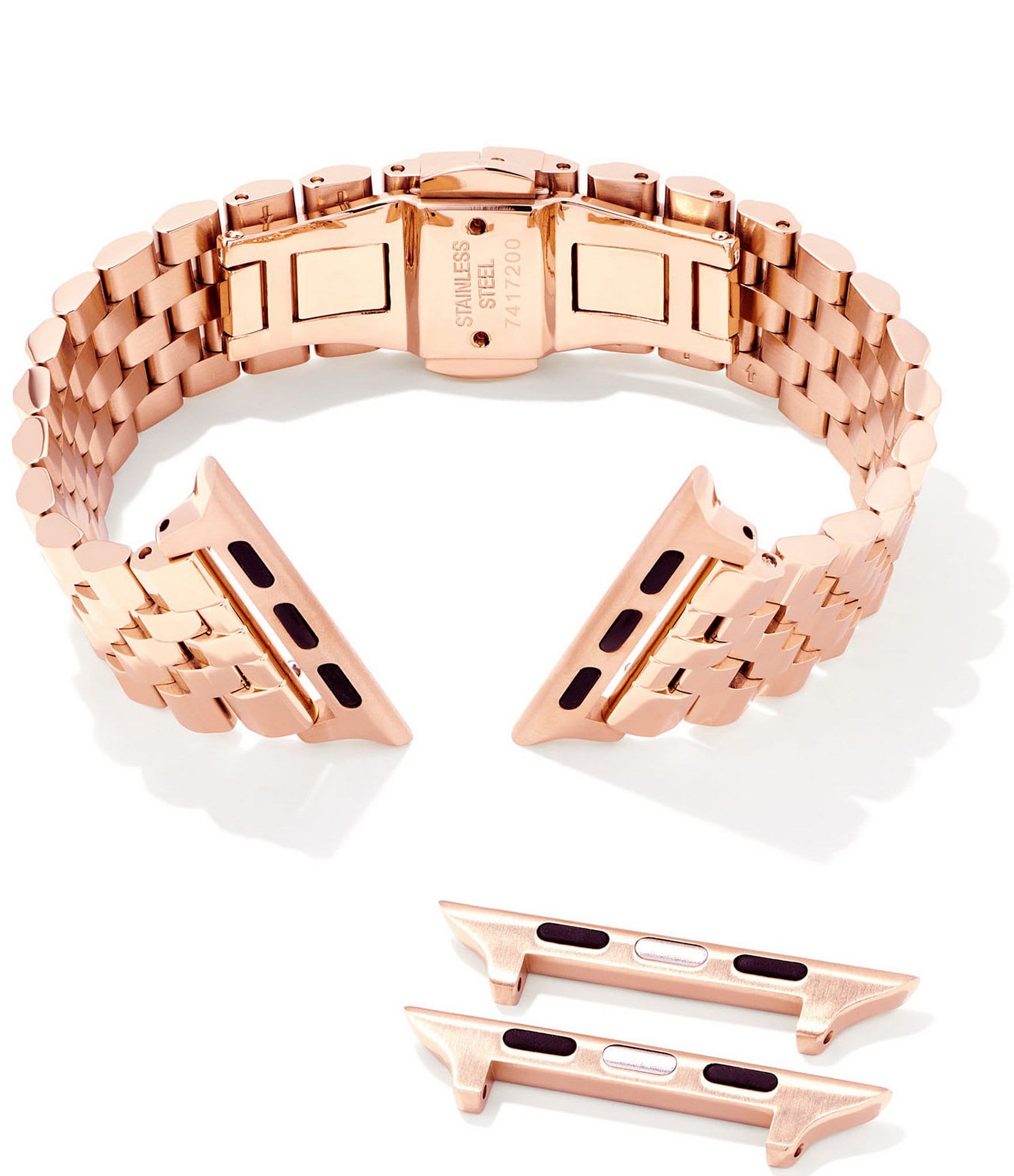 Kendra Scott Women's Alex 5 Link Rose Gold Stainless Steel Bracelet Apple Watch Band