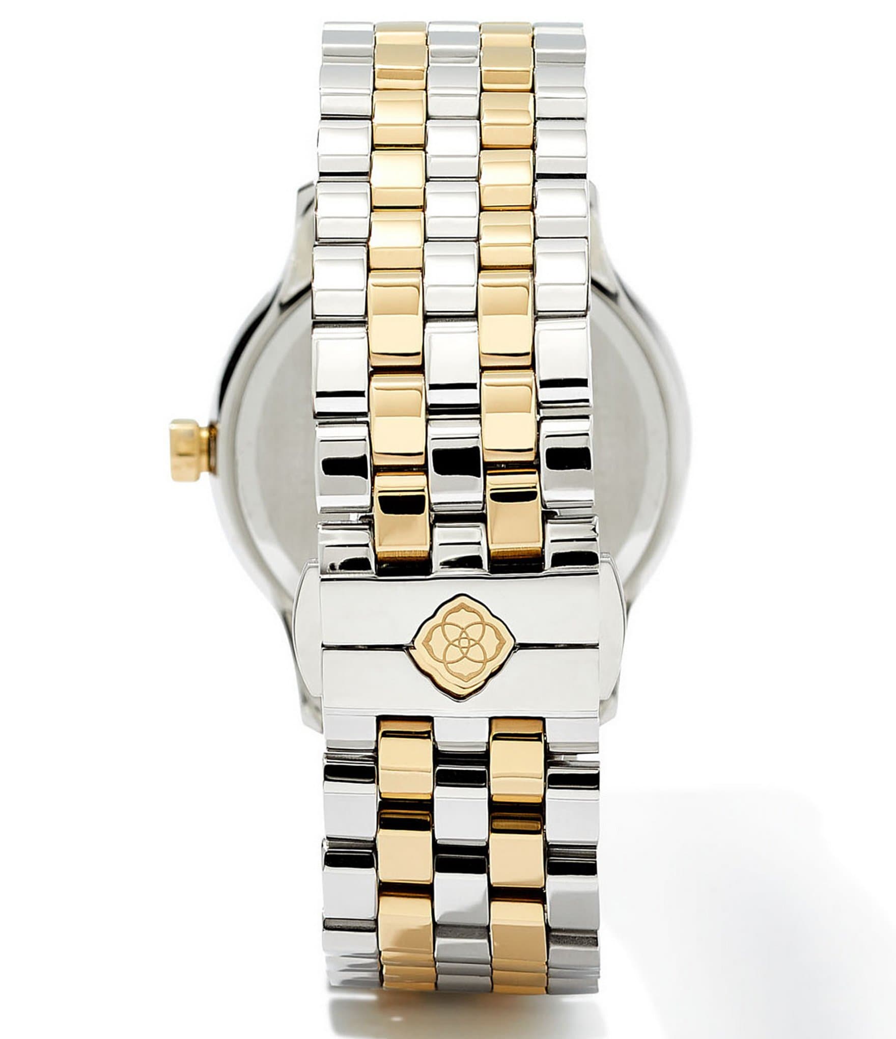 Kendra Scott Women's Alex Three Hand Two Tone Stainless Steel Mother of Pearl Bracelet Watch