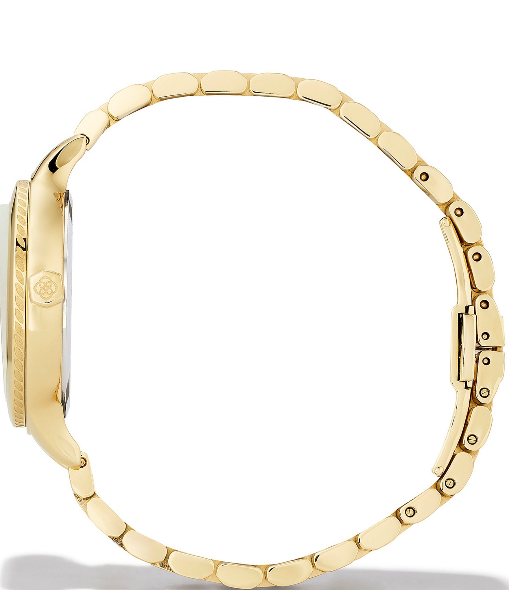 Kendra Scott Women's Alex Three Hand Gold Tone Stainless Steel Narrow Bracelet Watch