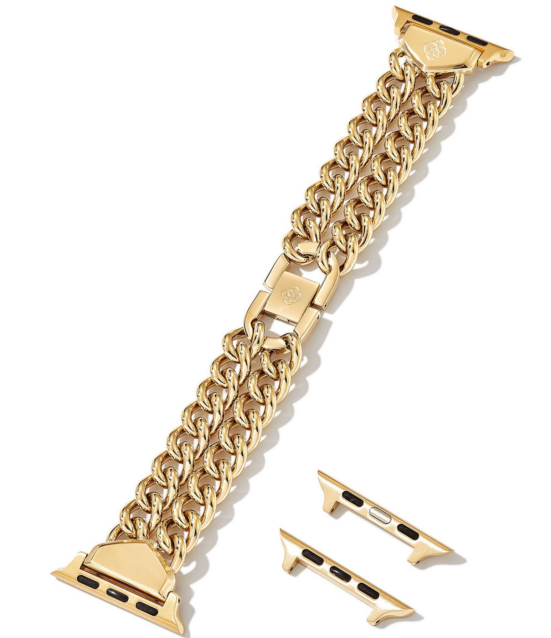 Kendra Scott Women's Whitley Double Chain Gold Tone Stainless Steel Bracelet Apple Watch Band