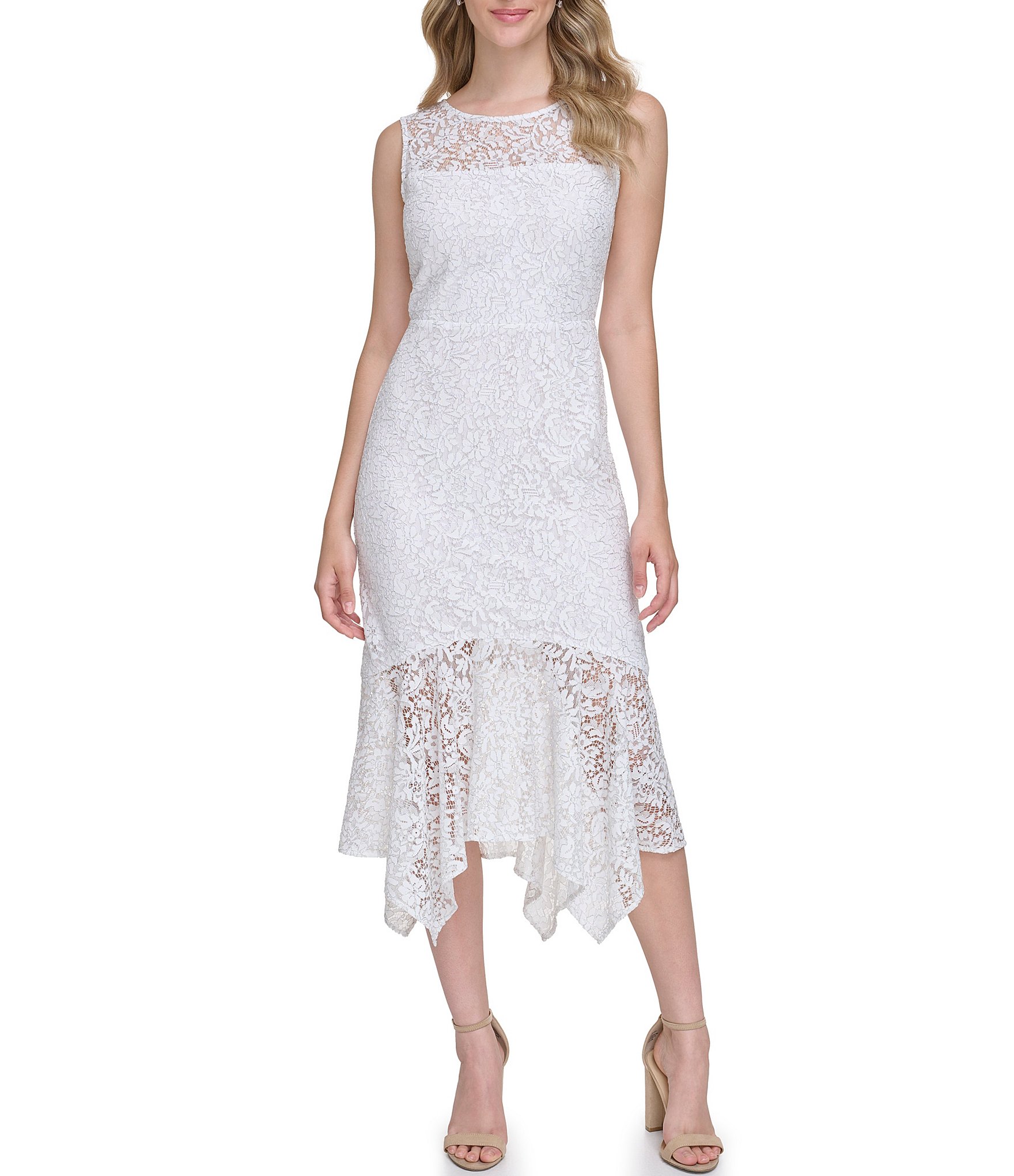 Flirtation Tulle and Lace Mini Cocktail Dress - White - H&O