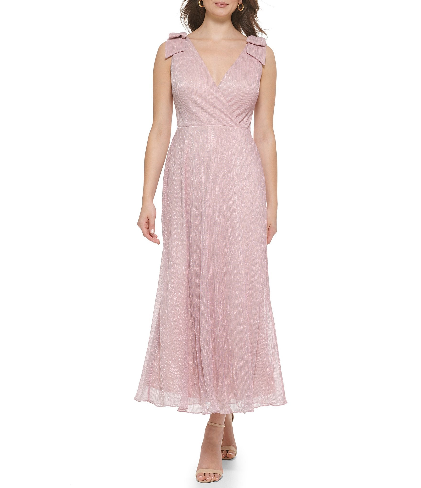 Kensie Blouson Wrap Dress in Pink