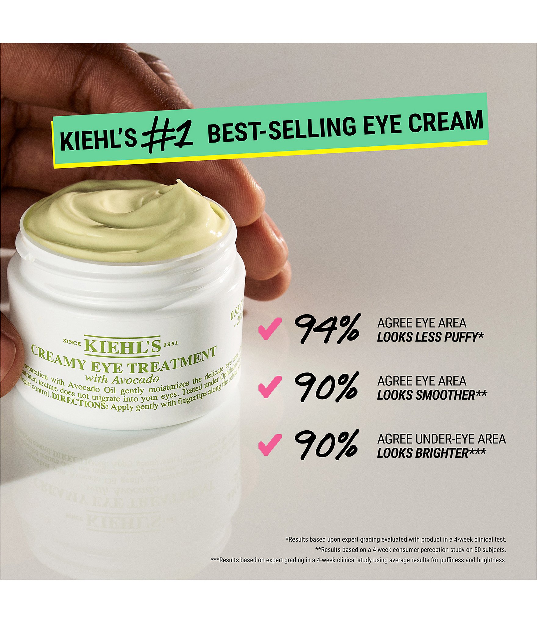 Kiehl's Since 1851 Creamy Eye Treatment with Avocado - Brightening and Hydrating Eye Cream