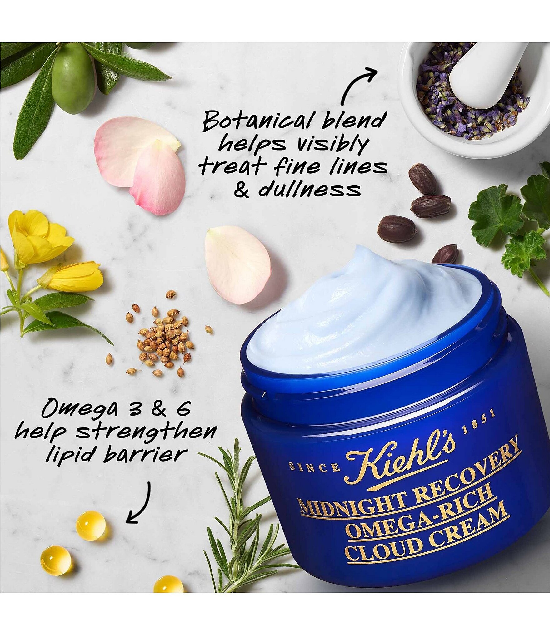 Kiehl's Since 1851 Midnight Recovery Omega Rich Botanical Night Cloud Cream