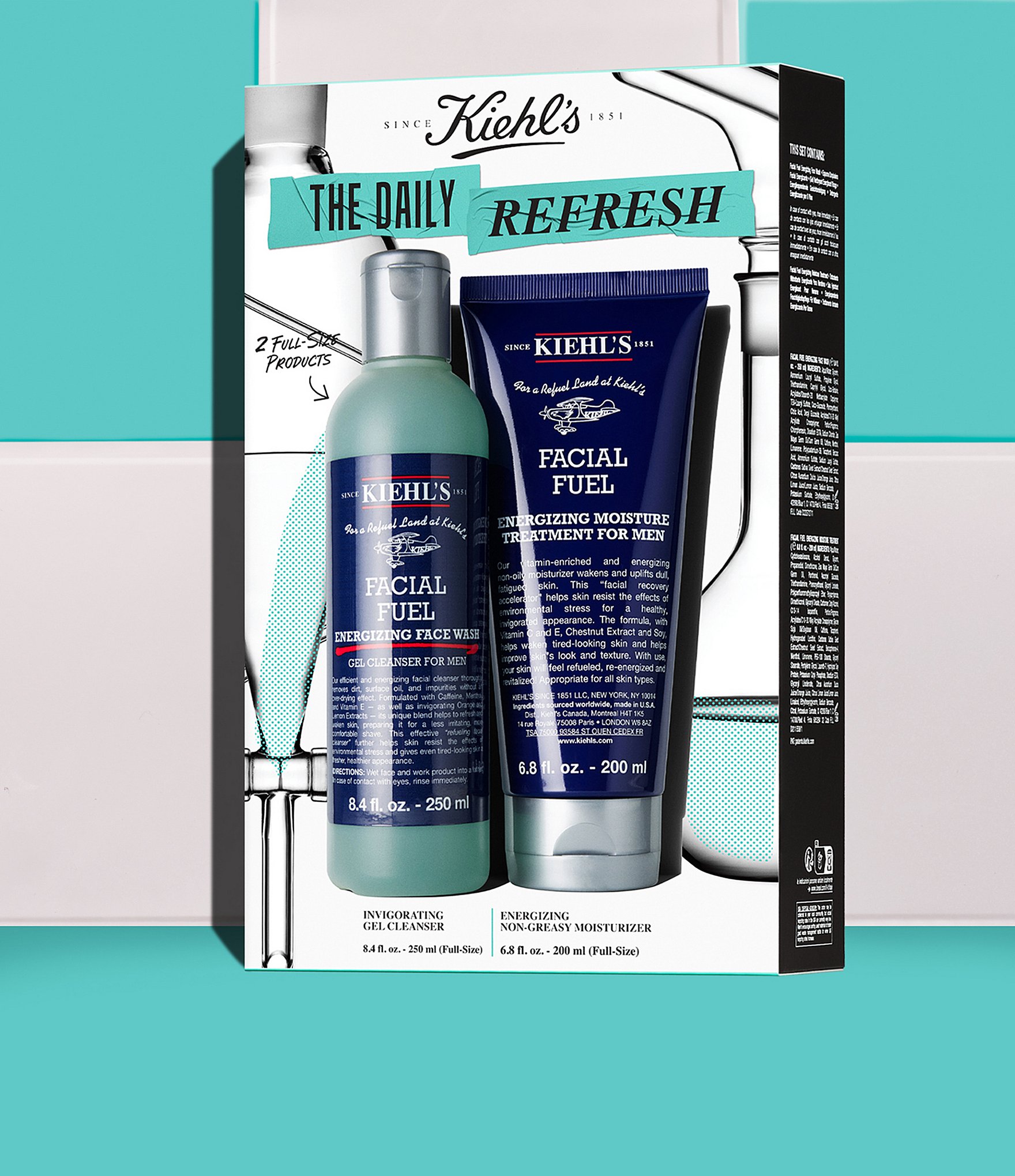 Kiehl's Since 1851 The Daily Refresh Men's Facial Fuel Set