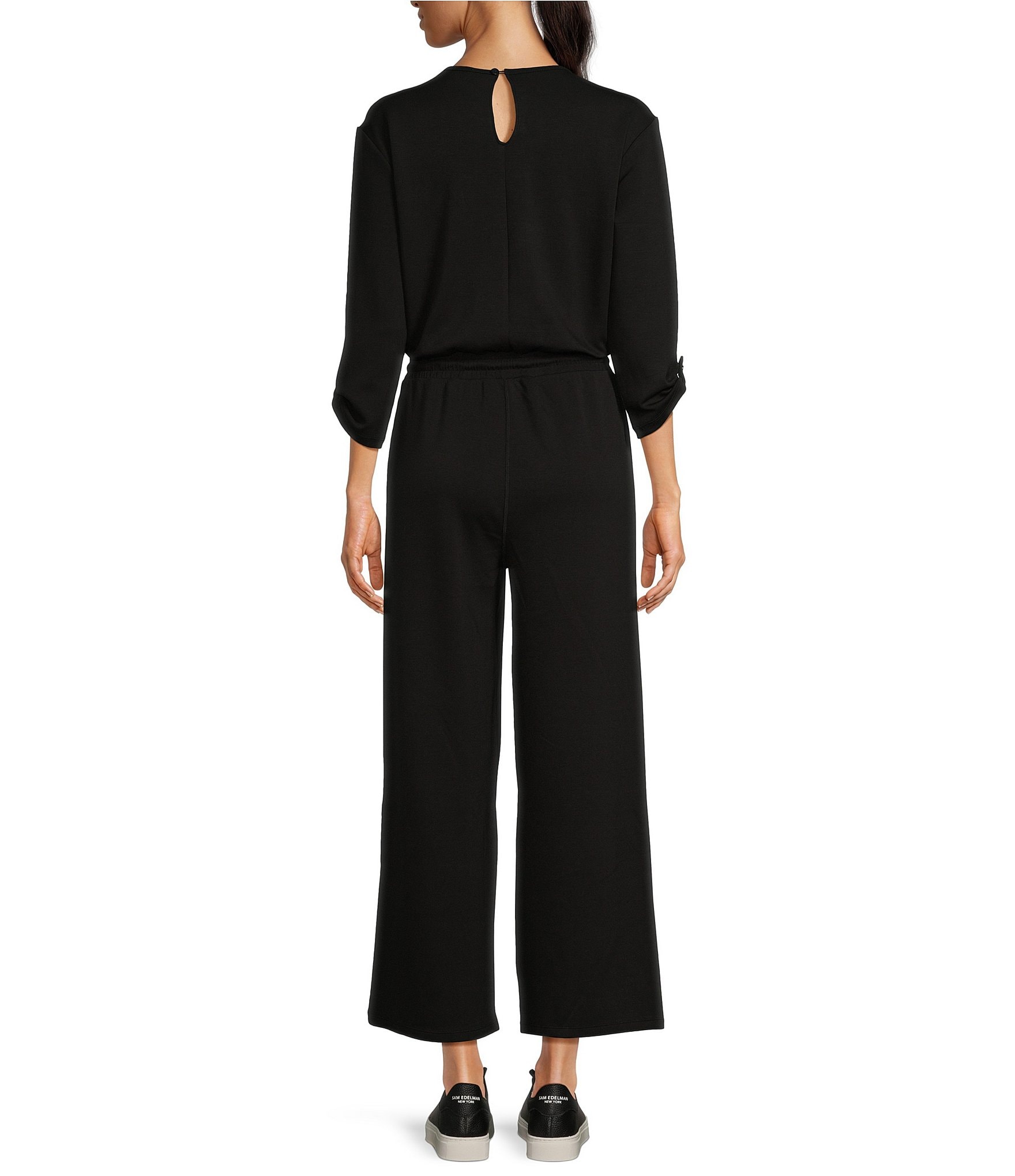 Kinesis 3/4 Sleeve Wide Leg Jumpsuit