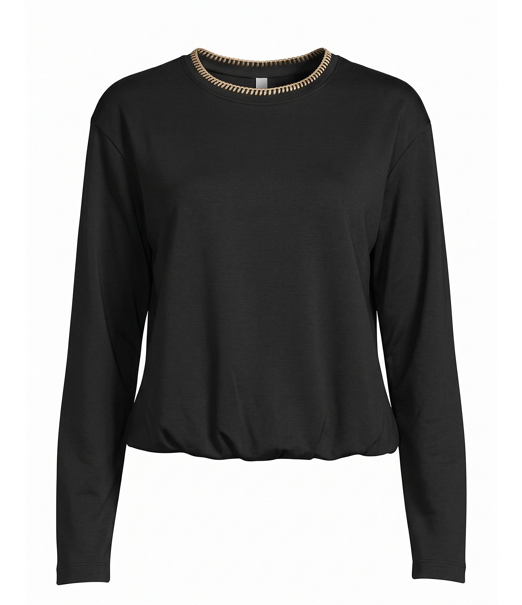Kinesis Cloud Scuba Whipstitched Long Sleeve Pleated Hem Coordinating Sweatshirt