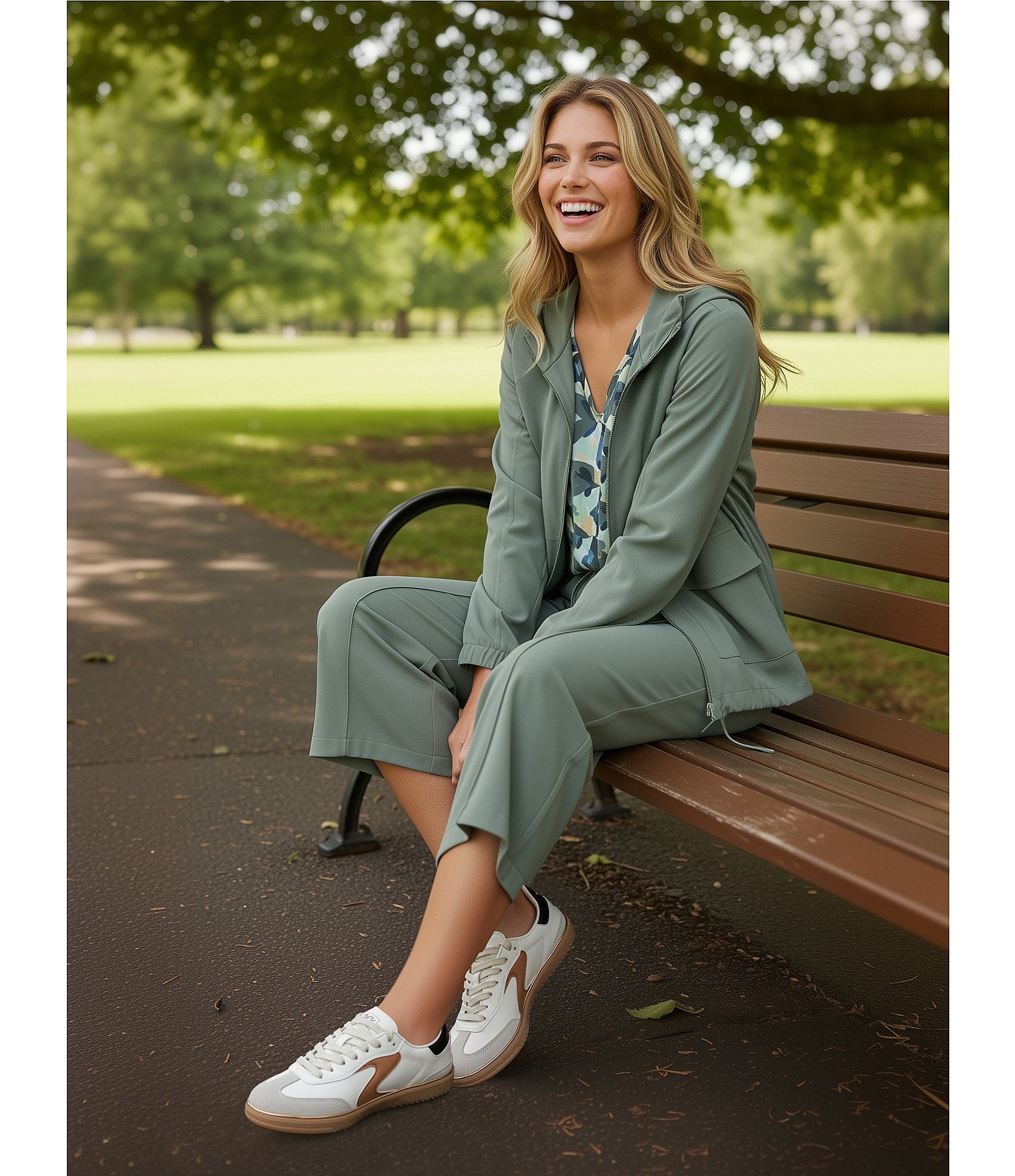 Kinesis Front Seam Cropped Coordinating Wide Leg Pants