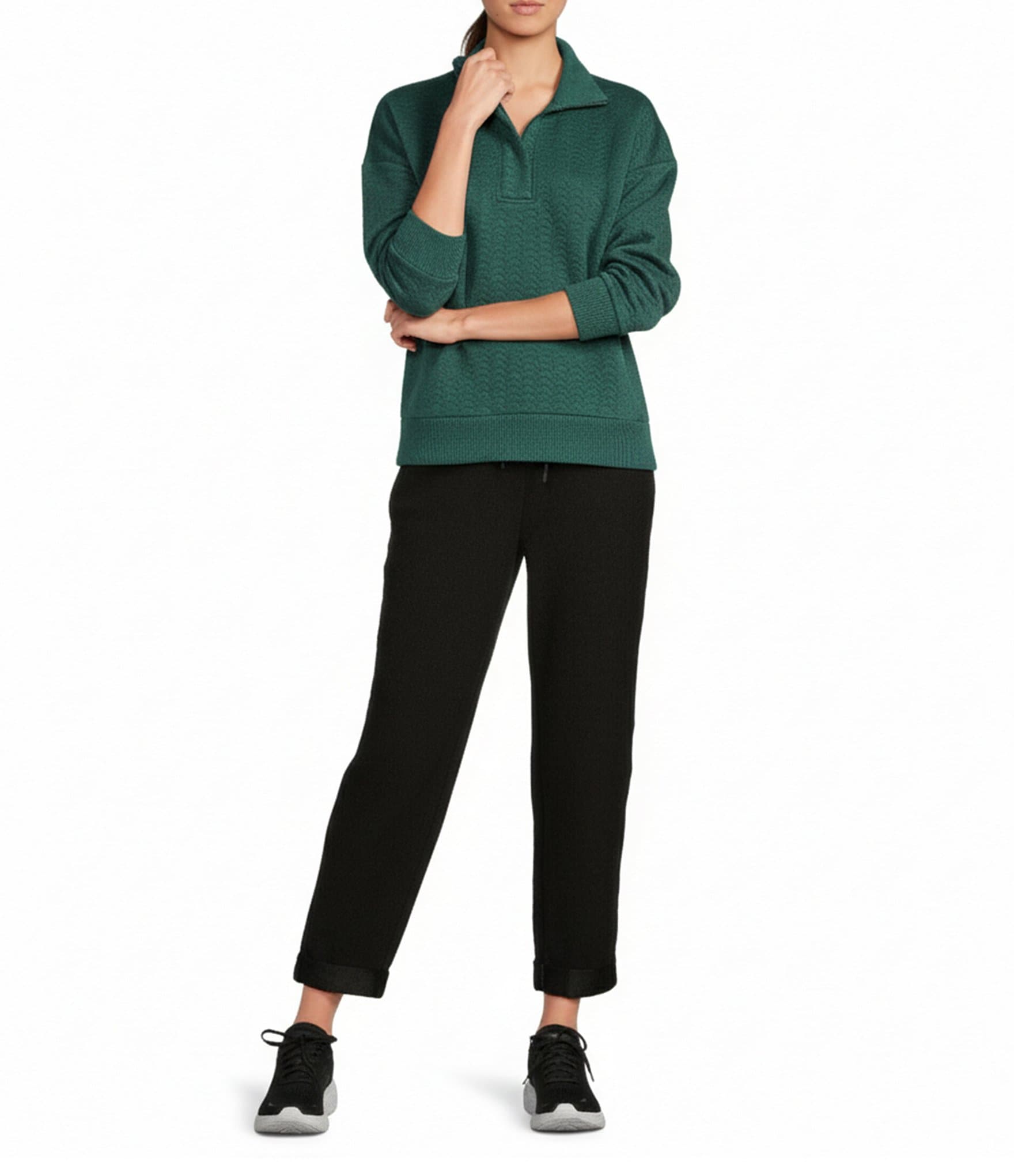 Kinesis Coordinating Half Zip Long Sleeve Quilted Pullover