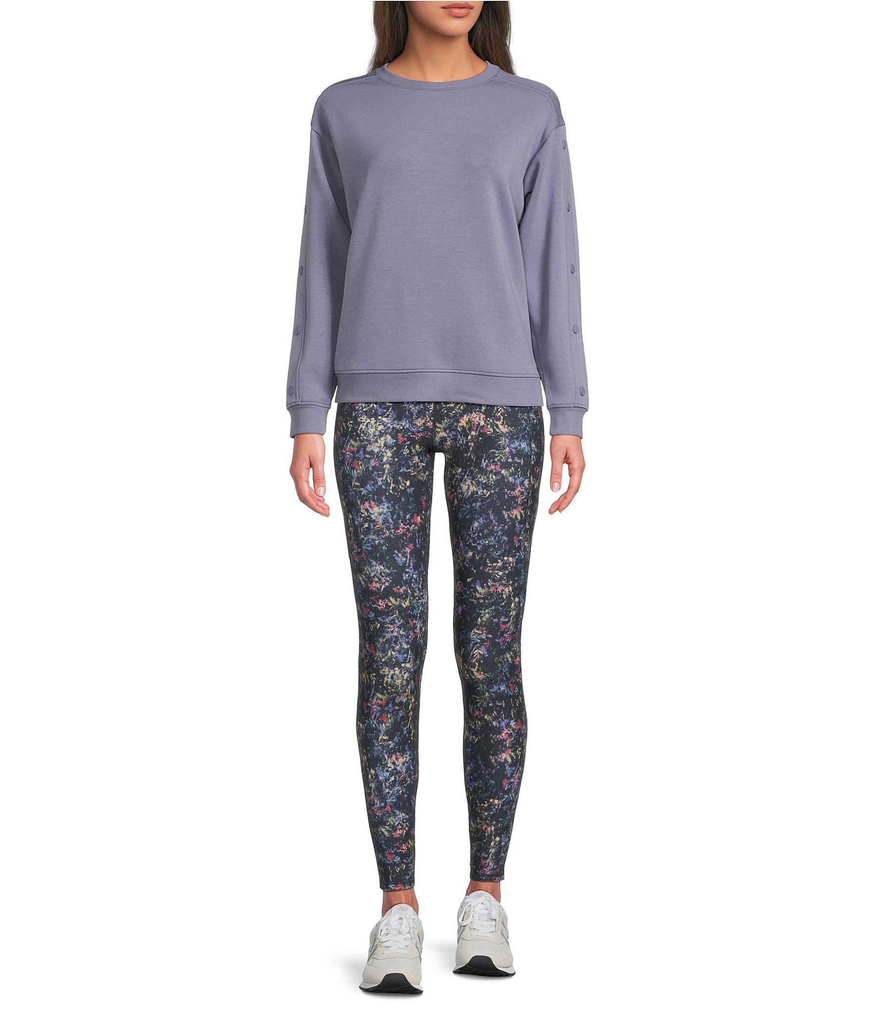 Kinesis High Rise Dandelion Printed Skinny Leg Ankle Leggings