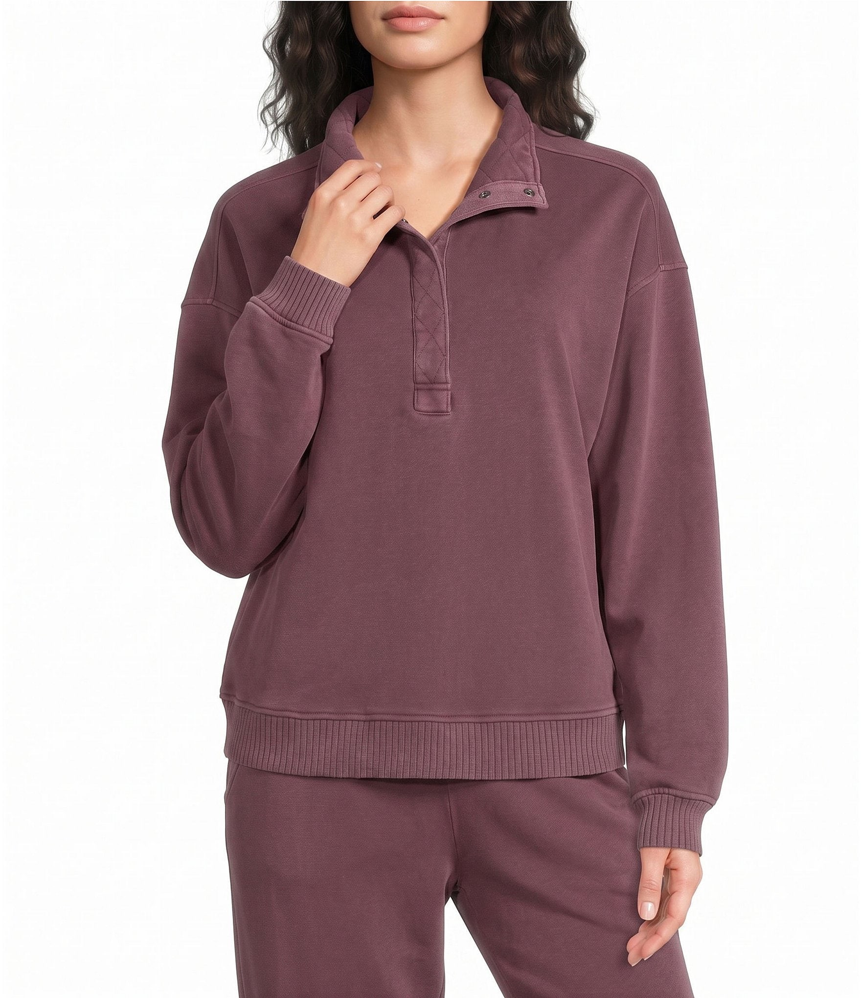 Kinesis Oversized Henley Long Sleeve Pullover
