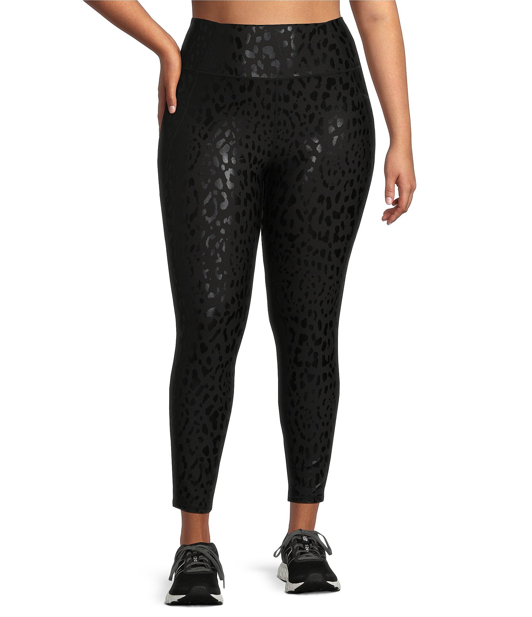 Ideology Womens Plus Animal Print Fitness Athletic Leggings Black XS :  : Clothing, Shoes & Accessories