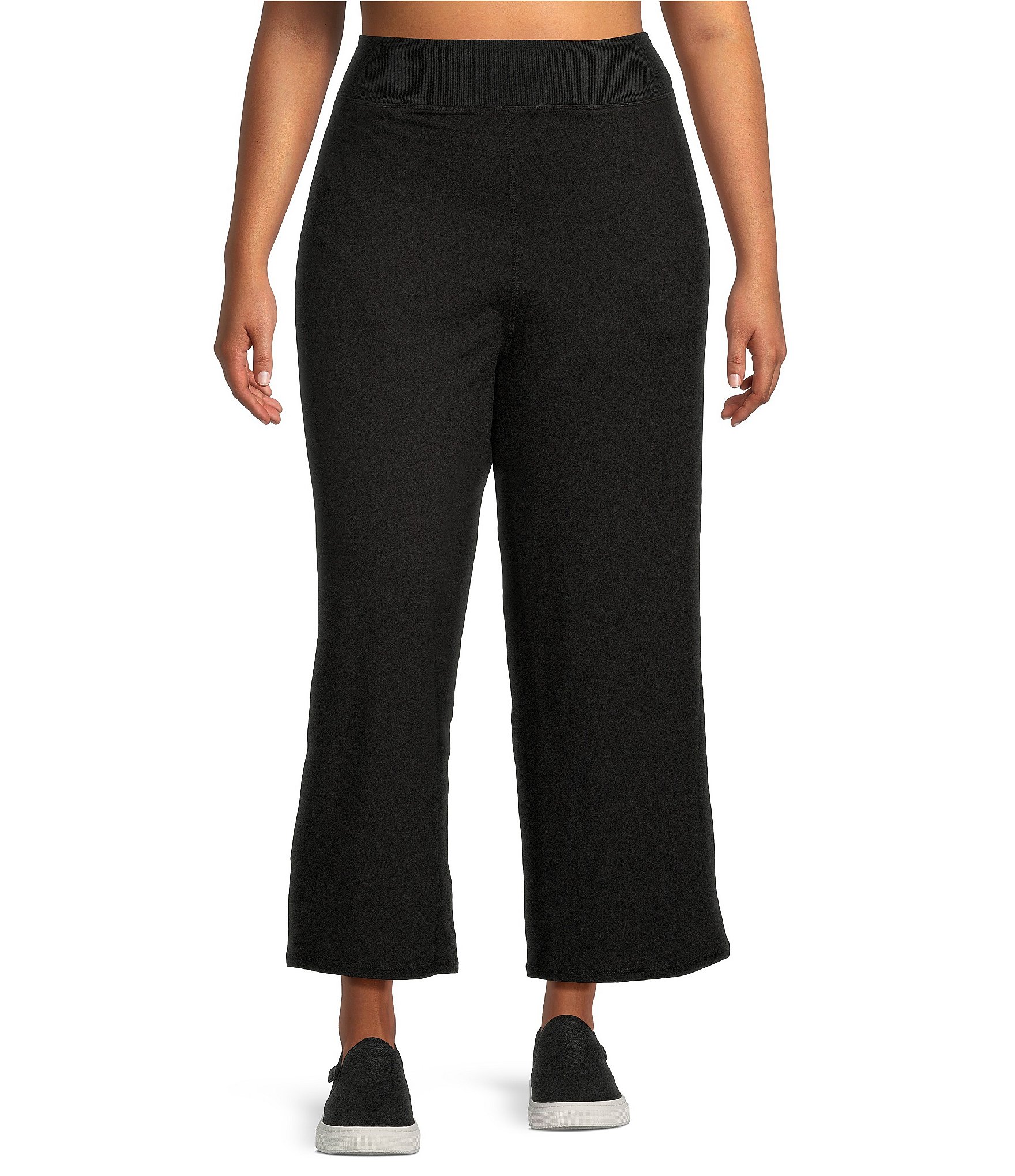 Time and Tru Women's Plus Size Pants Fashion Casual Women Printed Span  Ladies High Waist Keep Warm Long Pants Reduced Price Black 10(XL) 