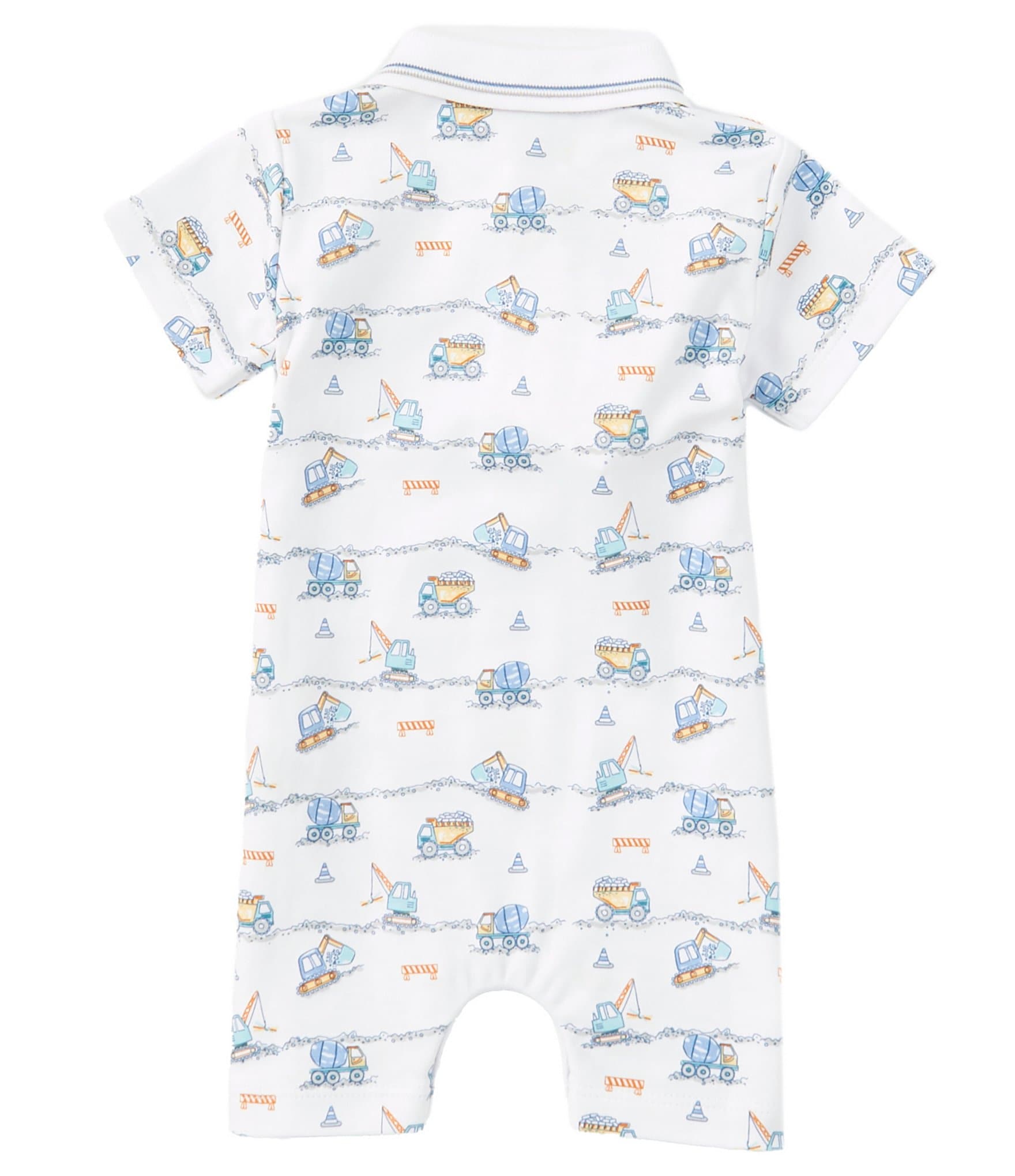 Kissy Kissy Baby Boys Newborn-24 Months Short Sleeve Construction Print Polo Shortall