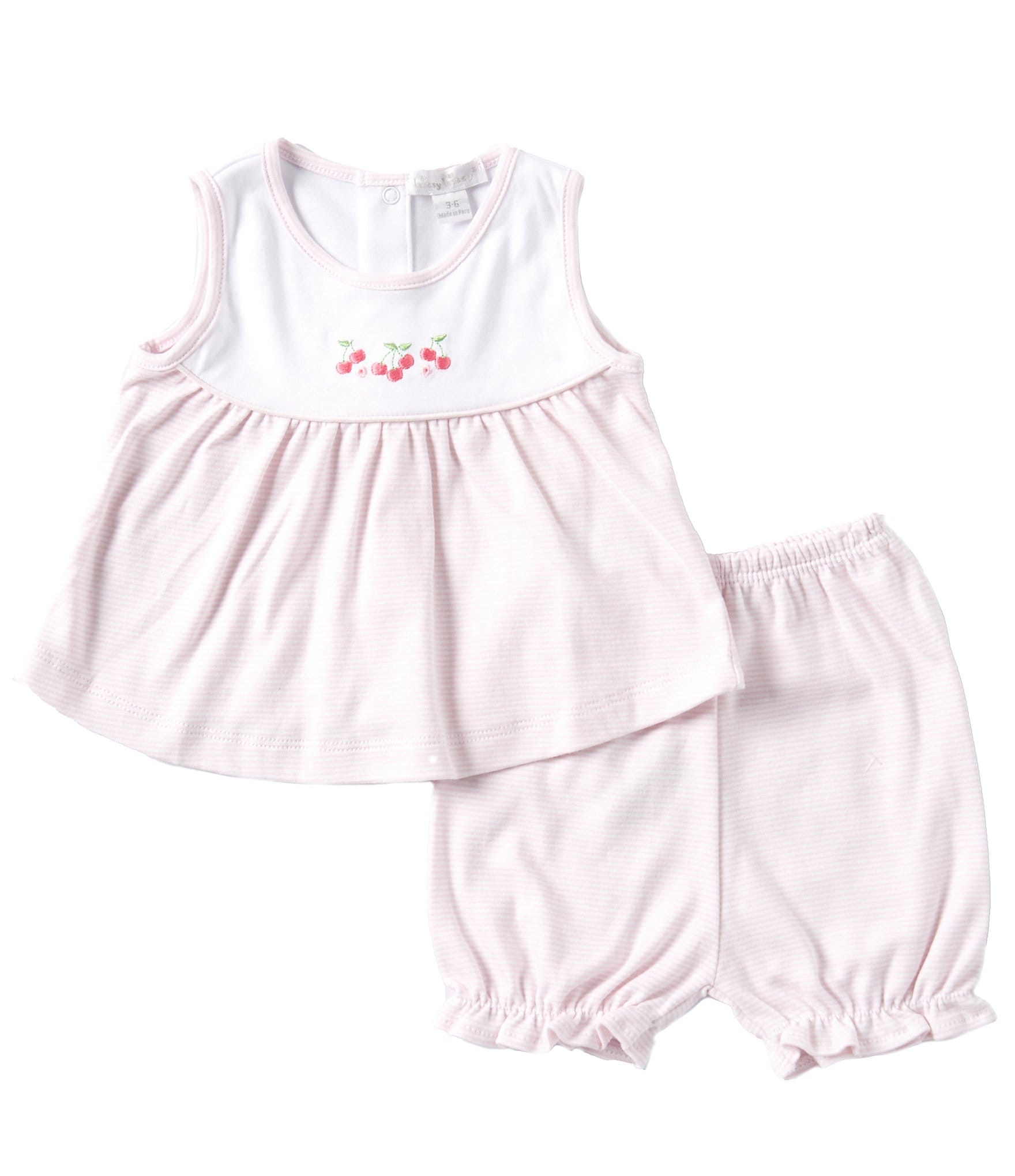 Kissy Kissy Baby Girls Newborn-24 Months Knit Round Neck Sleeveless Cherry Set