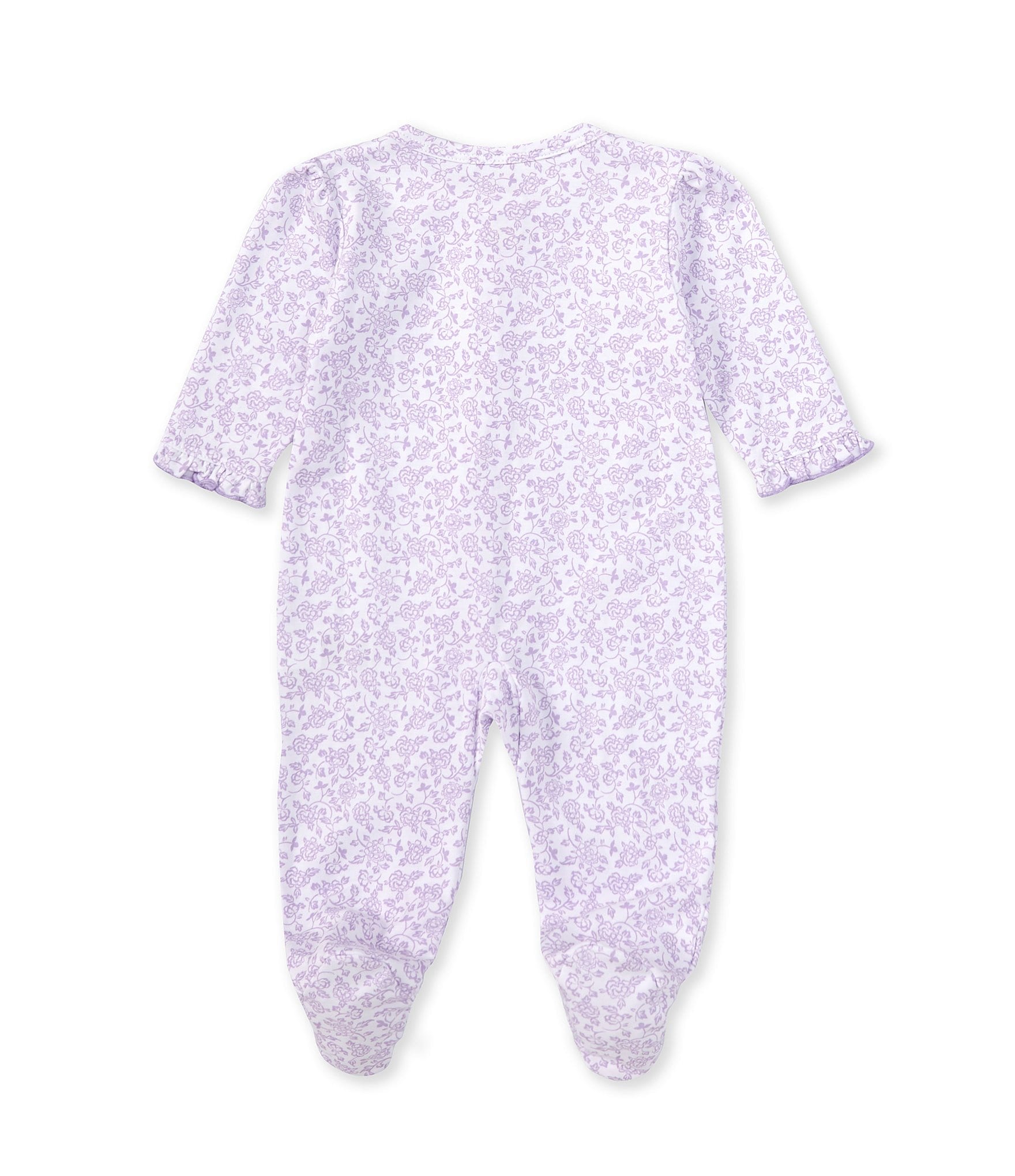 Kissy Kissy Baby Girls Newborn-9 Months Blooming Vines Printed Zip Front Footie Coverall