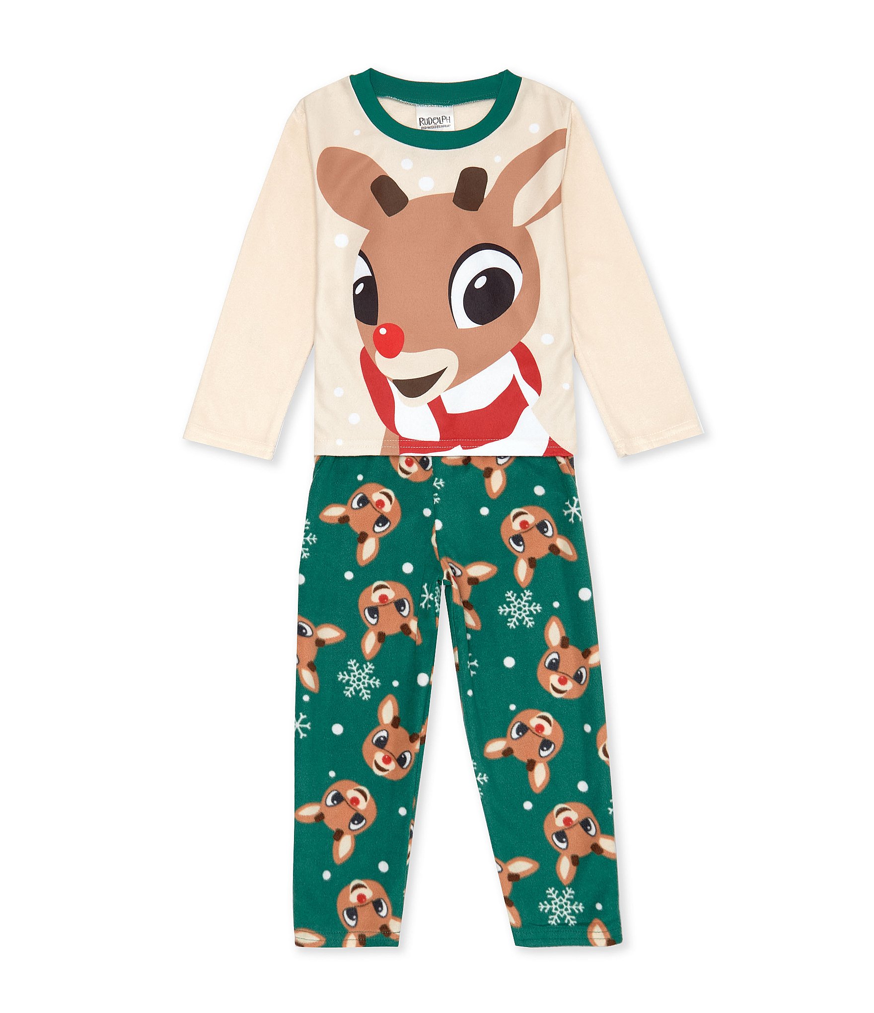 Rudolph & Clarice Cane Toss Plush Pajama Pants for Adults
